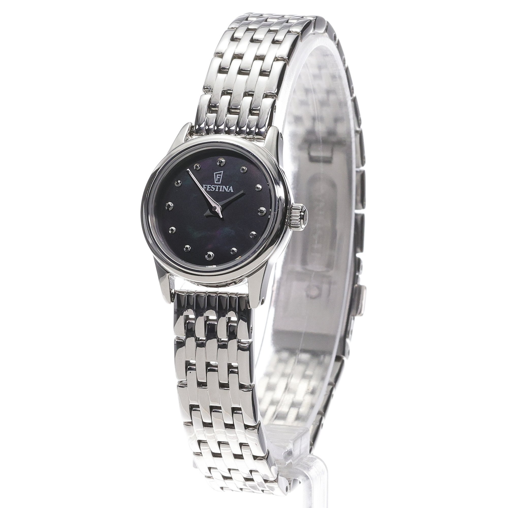 Festina F20749-6 zegarek srebrny klasyczny Mademoiselle bransoleta