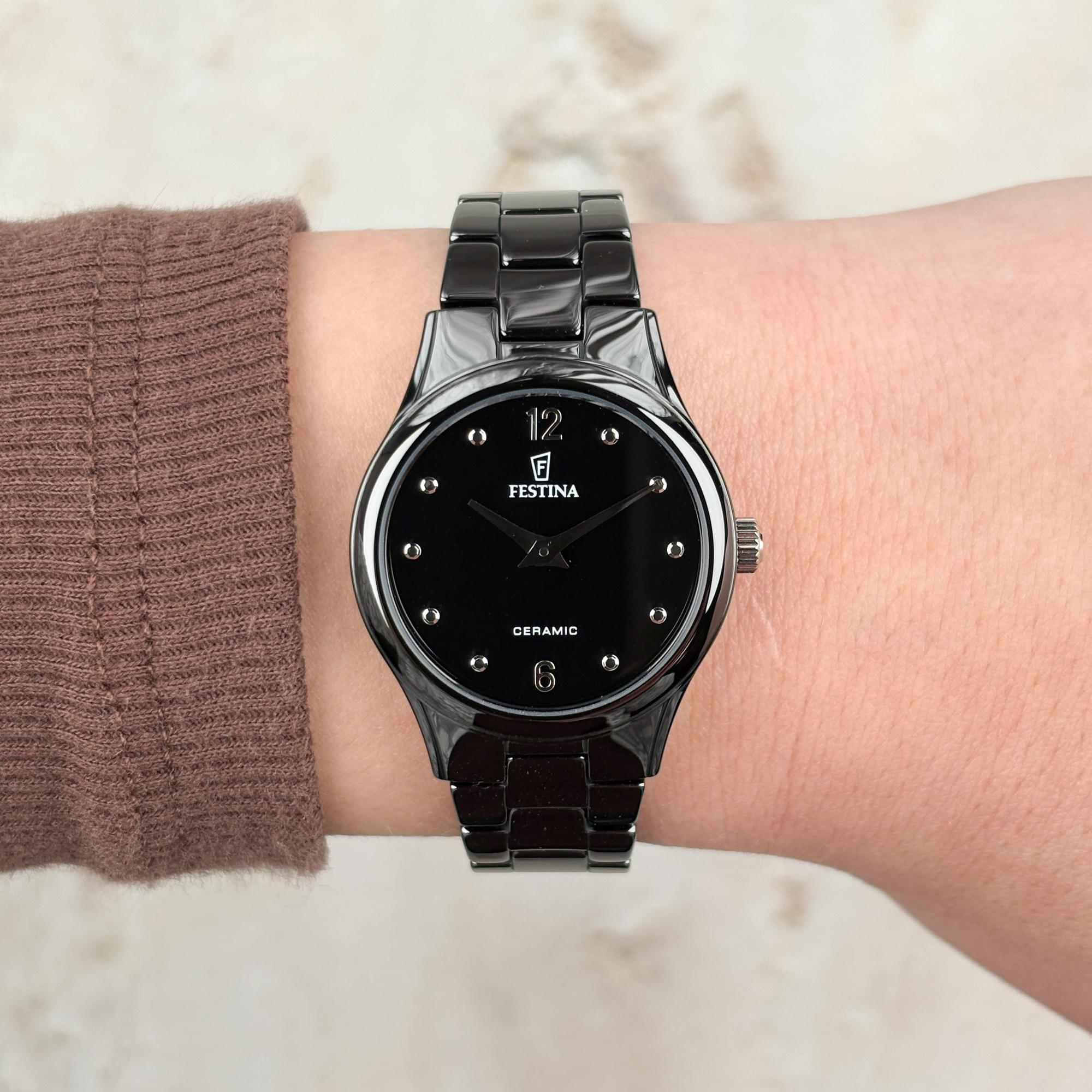 Festina F20751-7 Ceramic Ceramic klasyczny zegarek czarny - miniatura 9