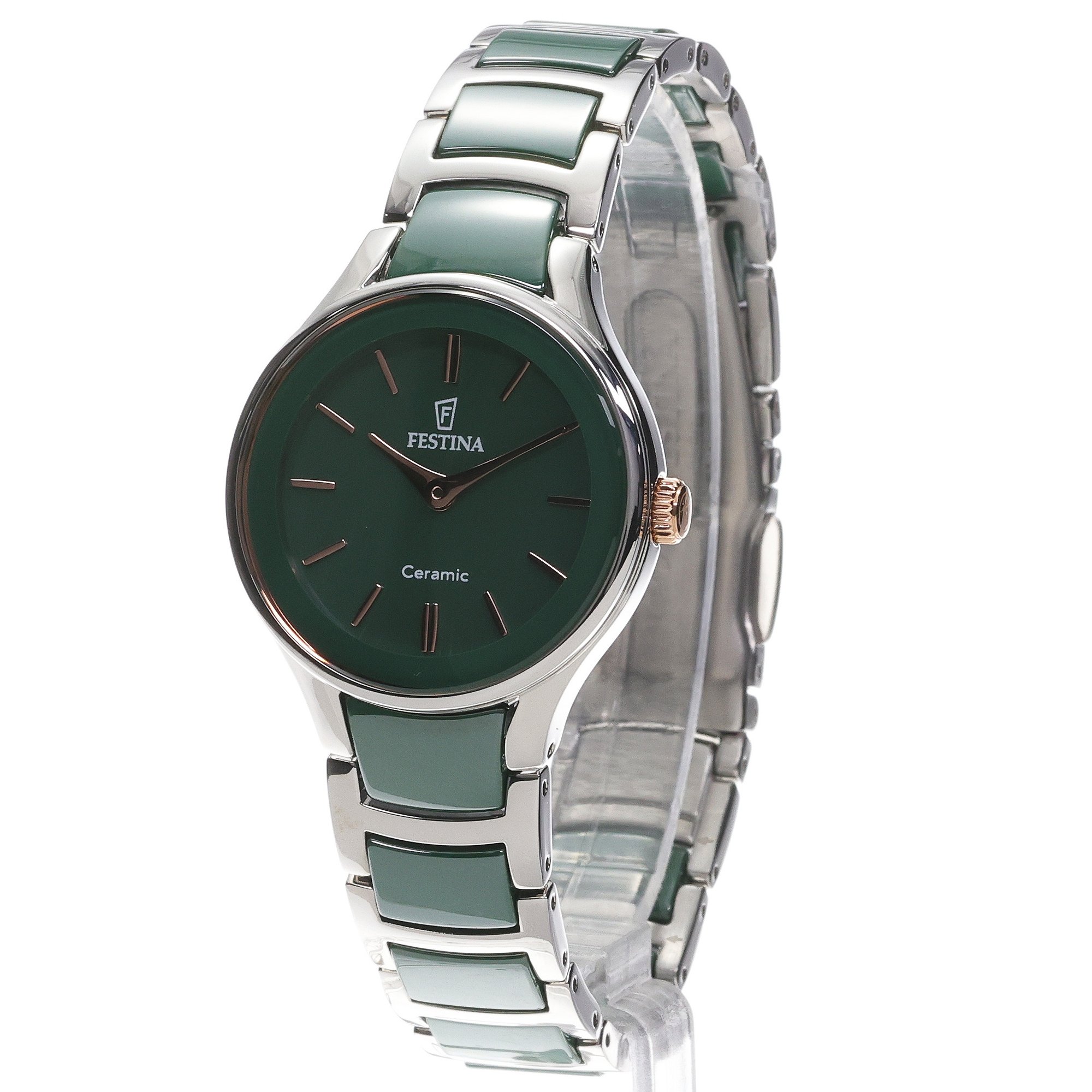 Festina F20752-6 zegarek srebrny klasyczny Ceramic bransoleta - miniatura 2