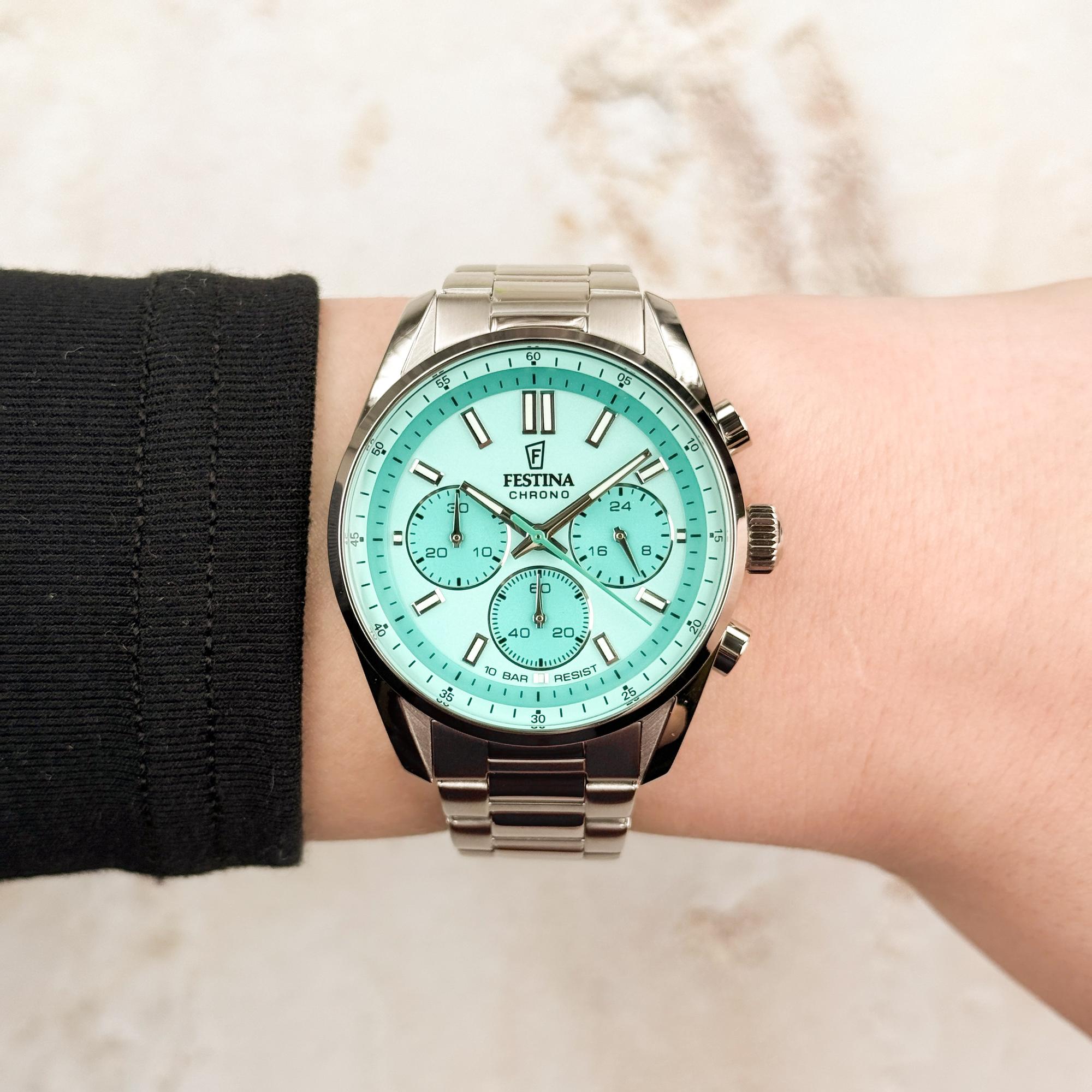 Festina F20753-3 Boyfriend Chrono Boyfriend sportowy zegarek srebrny - miniatura 9