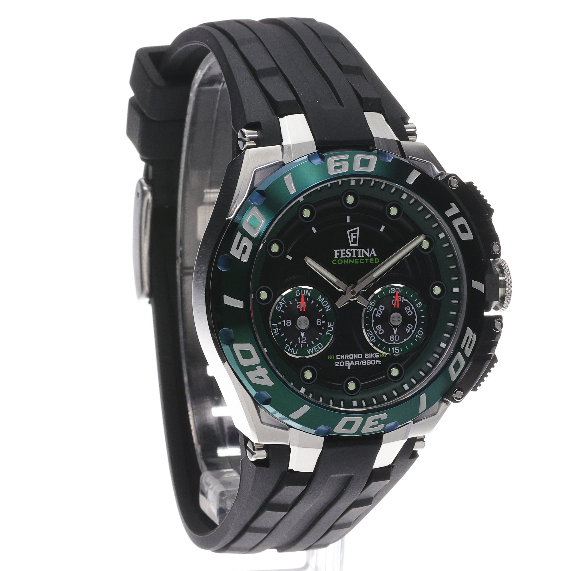 Festina F20763-2 smartwatch srebrny sportowy Chrono Bike pasek - miniatura 3