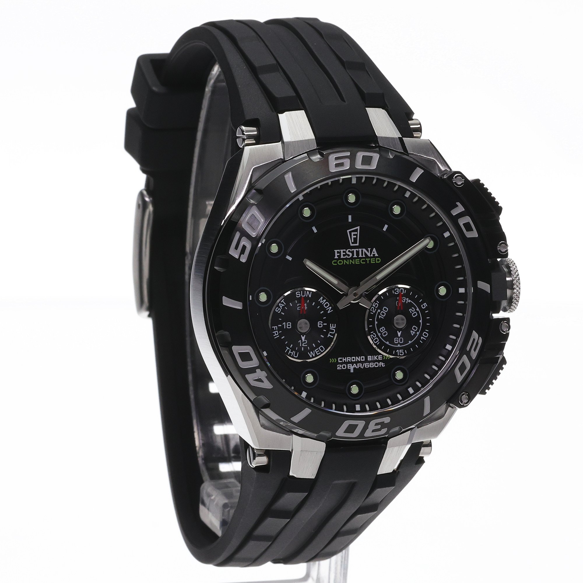 Festina F20763-3 smartwatch srebrny sportowy Chrono Bike pasek - miniatura 3