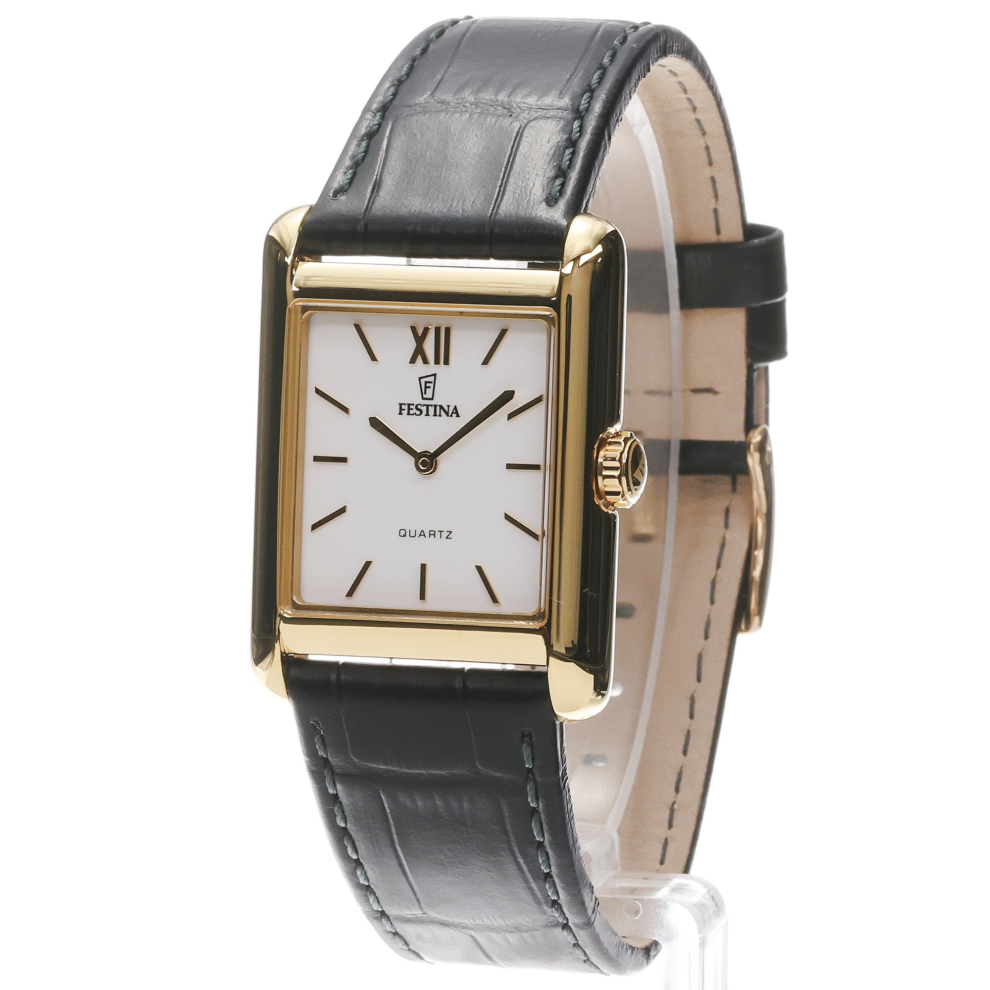 Festina F20772-3 zegarek złoty klasyczny On The Square pasek - miniatura 2