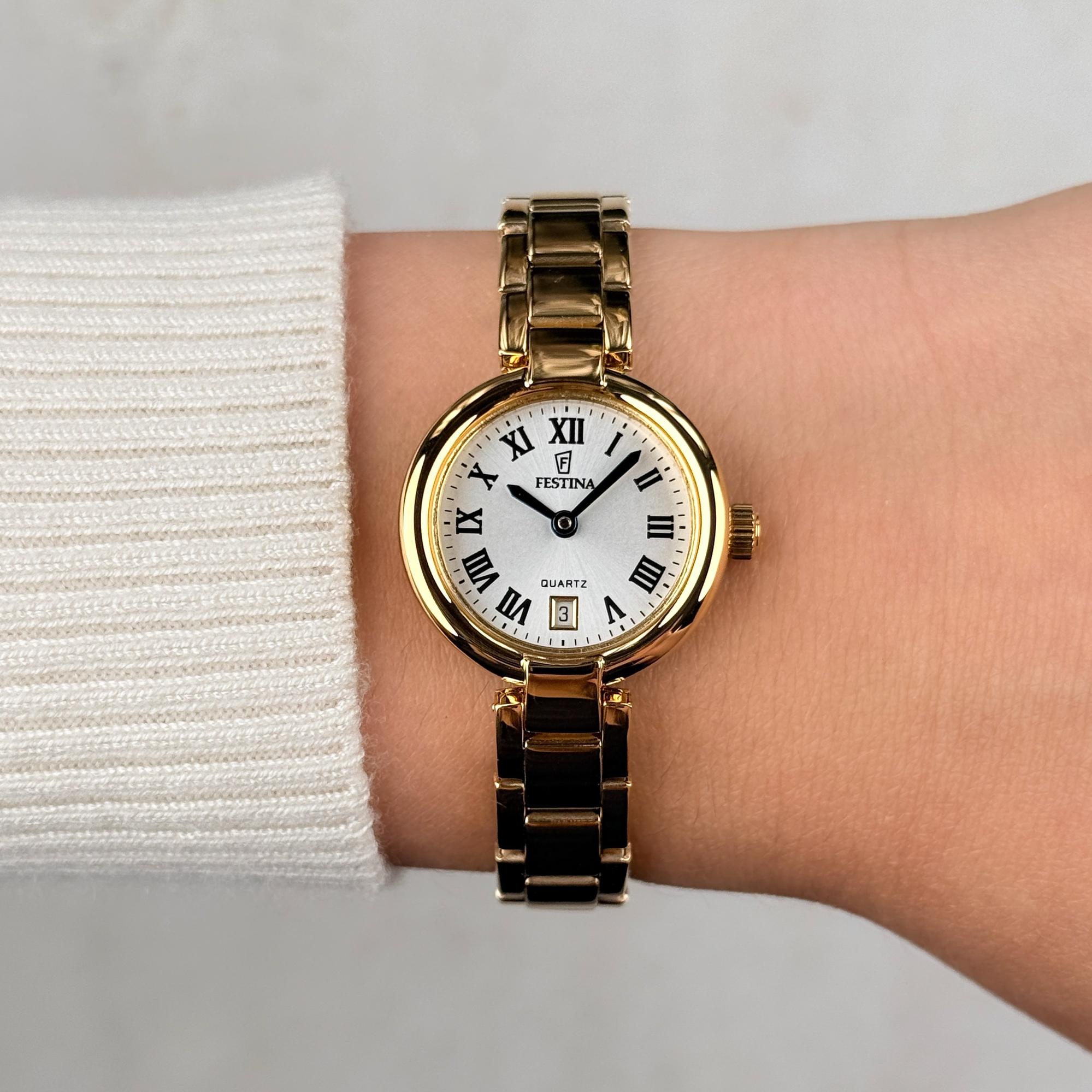 Festina F20786-1 Mademoiselle Mademoiselle klasyczny zegarek złoty - miniatura 9