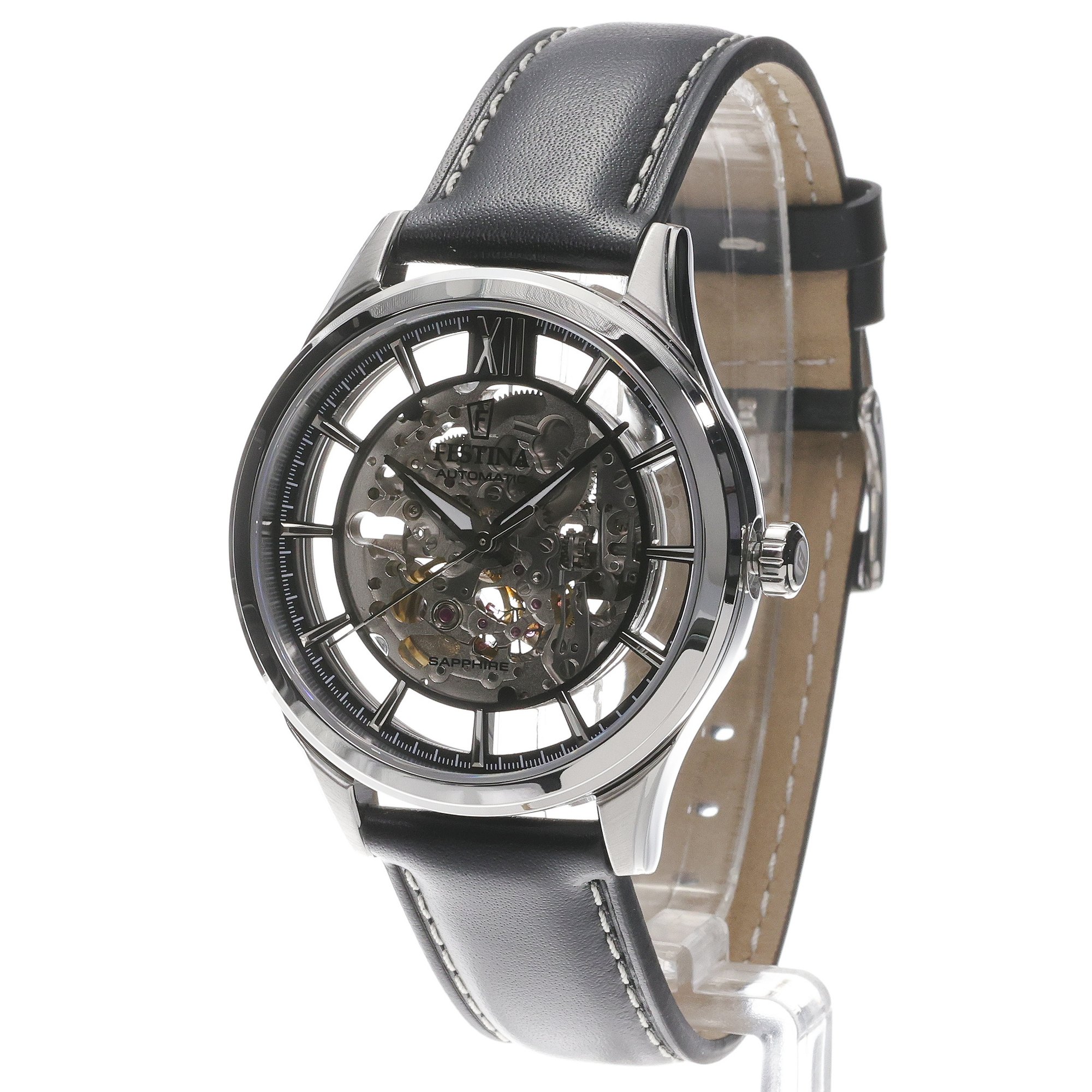 Festina F20793-1 zegarek srebrny fashion-modowy Automatic pasek - miniatura 2