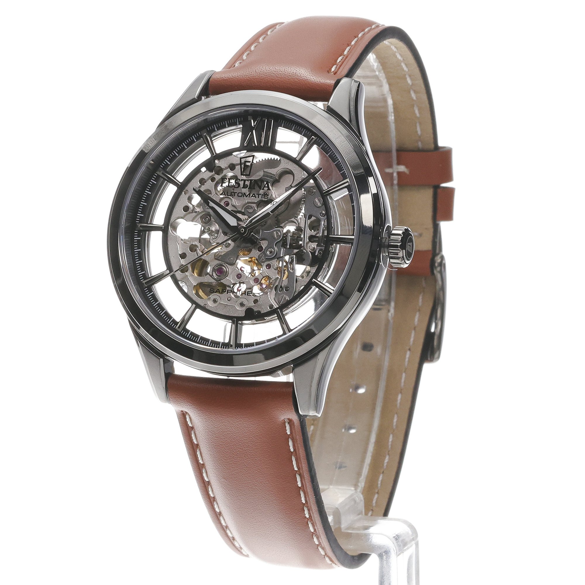 Festina F20794-1 zegarek srebrny fashion-modowy Automatic pasek - miniatura 2