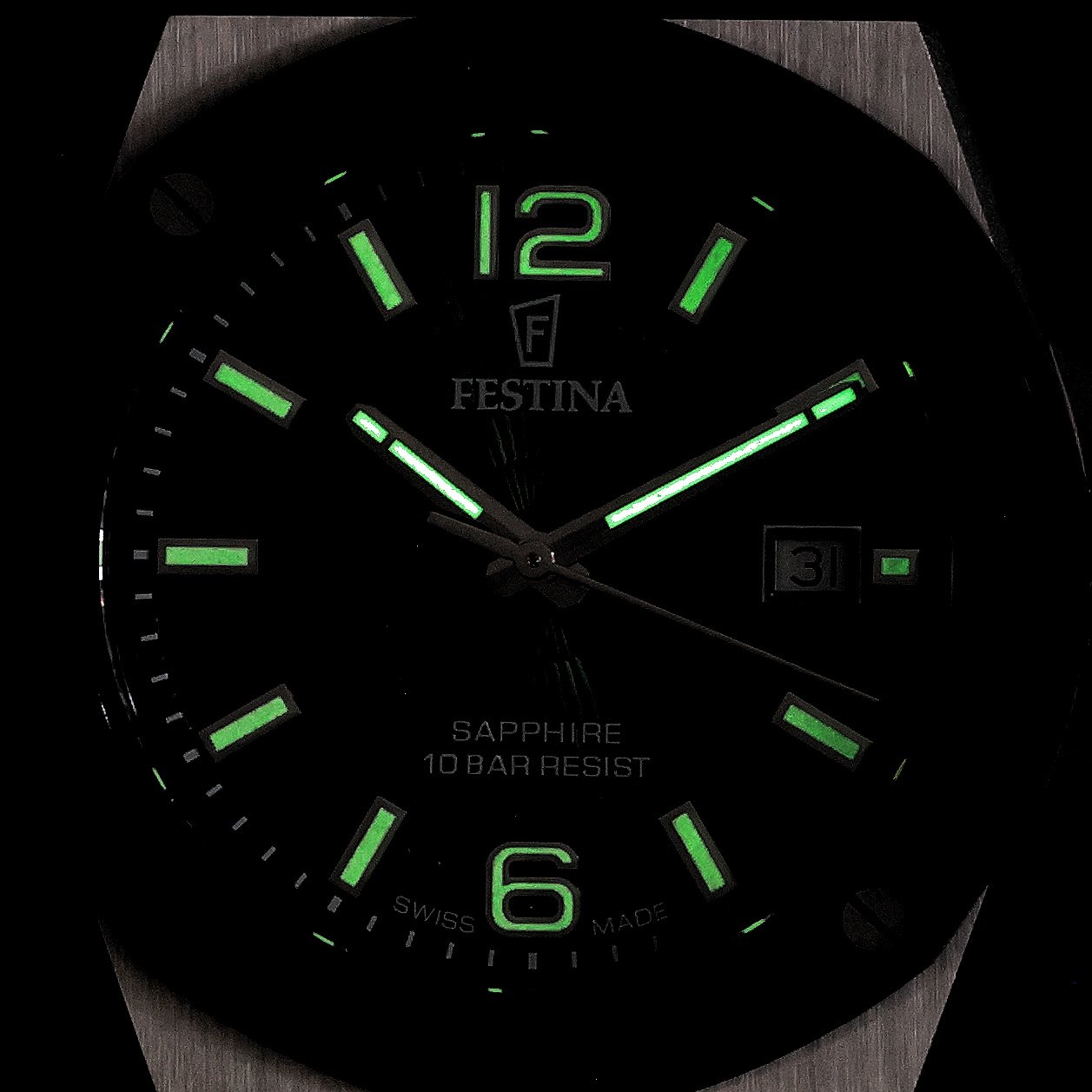 Festina F22001-3 zegarek srebrny sportowy Swiss Made pasek - miniatura 5