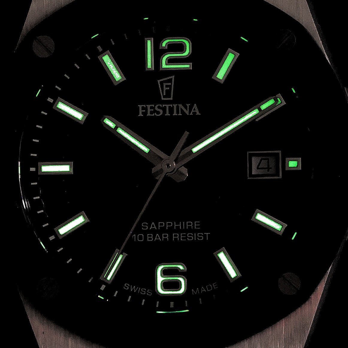 Festina F22001-4 zegarek srebrny sportowy Swiss Made pasek - miniatura 5