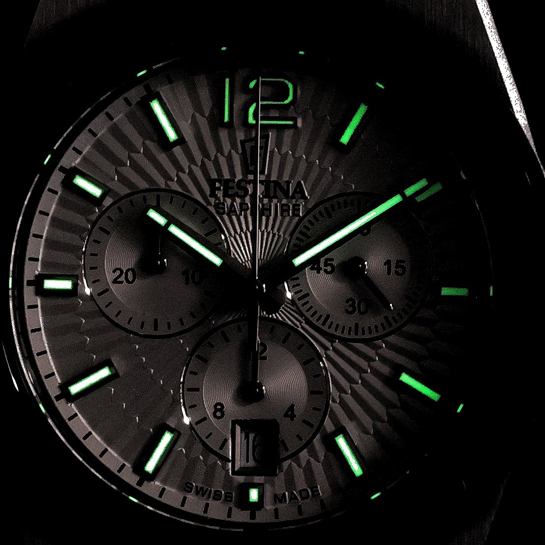 Festina F22003-1 zegarek srebrny fashion-modowy Swiss Made pasek - miniatura 5