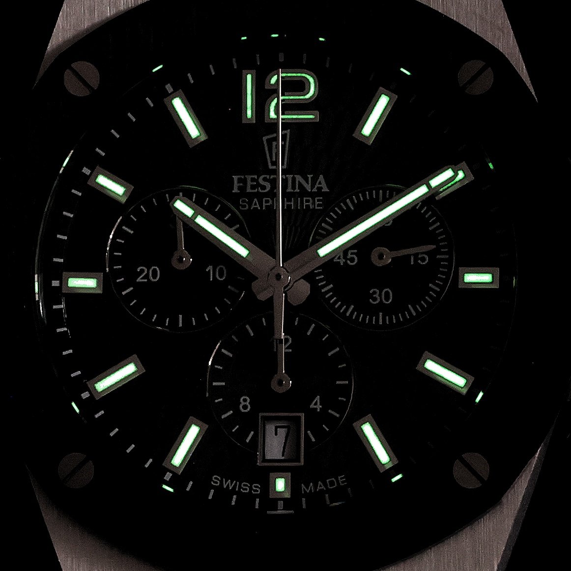 Festina F22003-3 zegarek srebrny fashion-modowy Swiss Made pasek