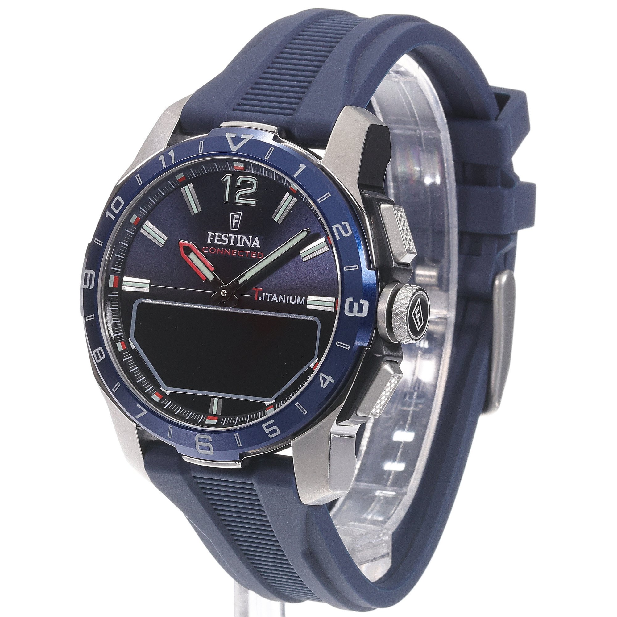 Festina F23000-1 Connected Connected Titanium smartwatch męski sportowy szafirowe - miniatura 2