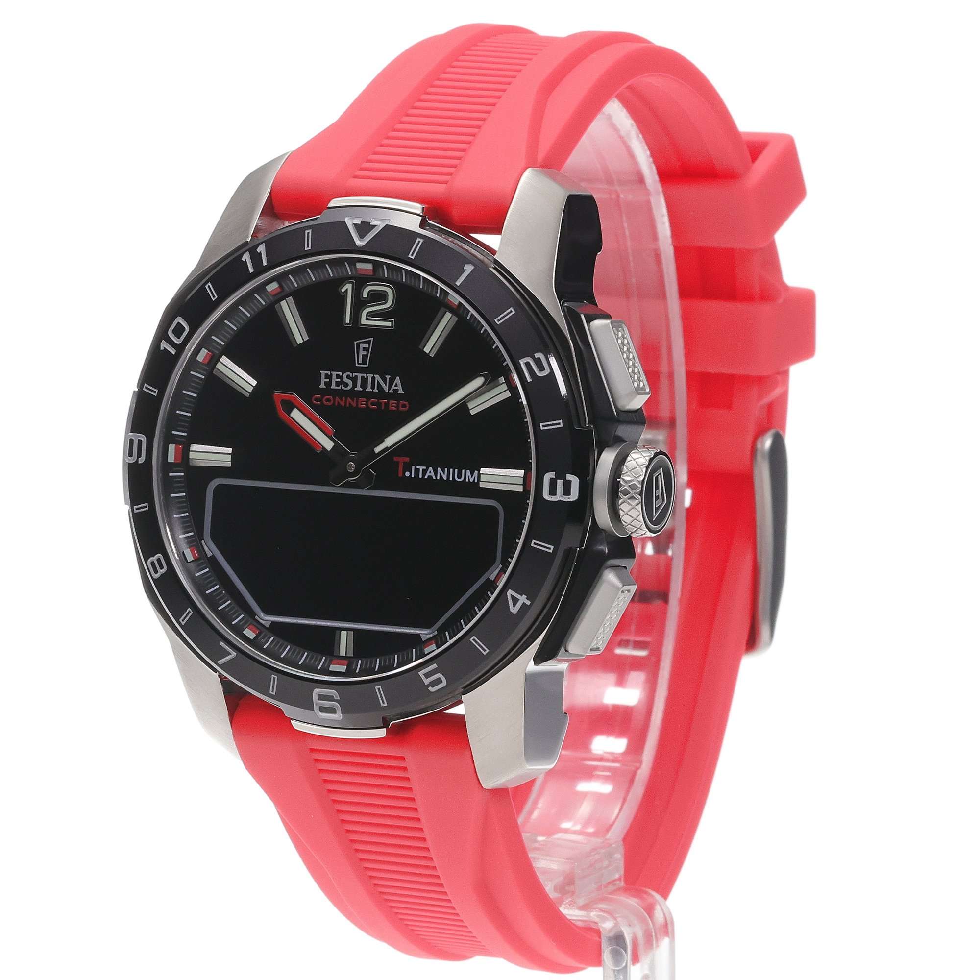 Festina F23000-C Connected Connected Titanium smartwatch męski sportowy szafirowe