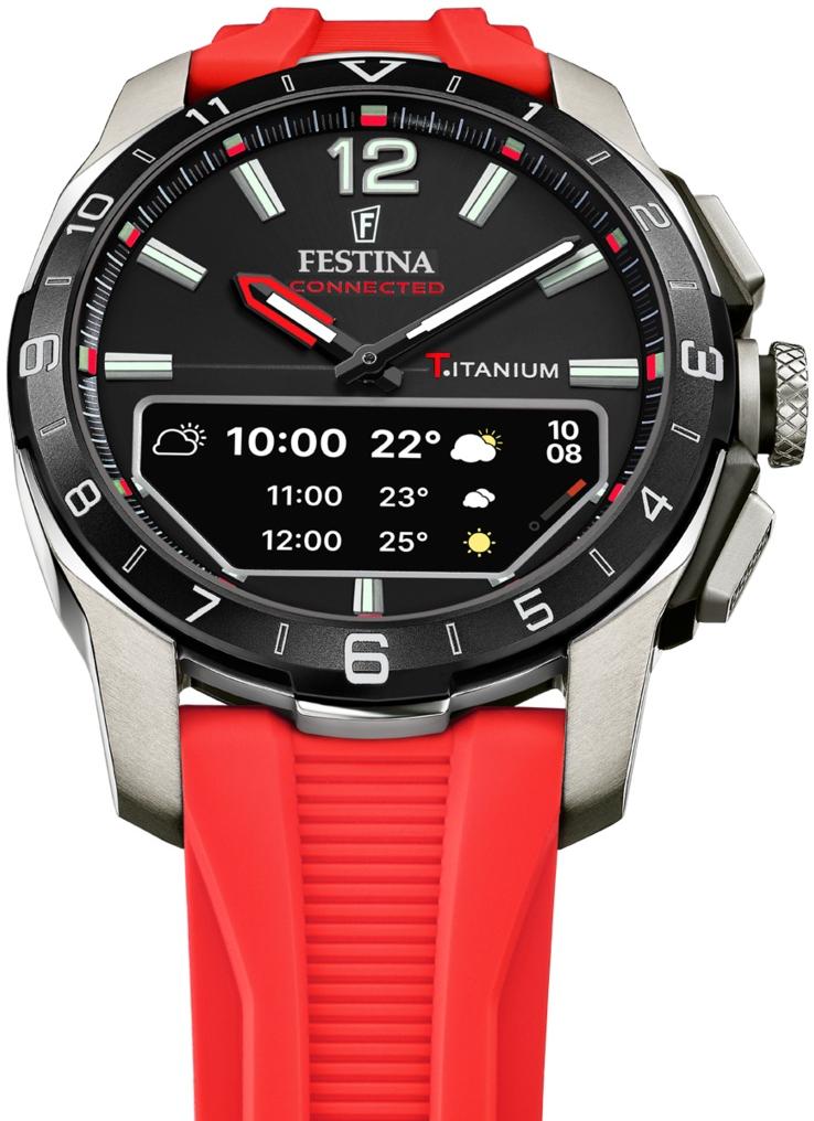 Festina F23000-C Connected Titanium Connected sportowy smartwatch szary