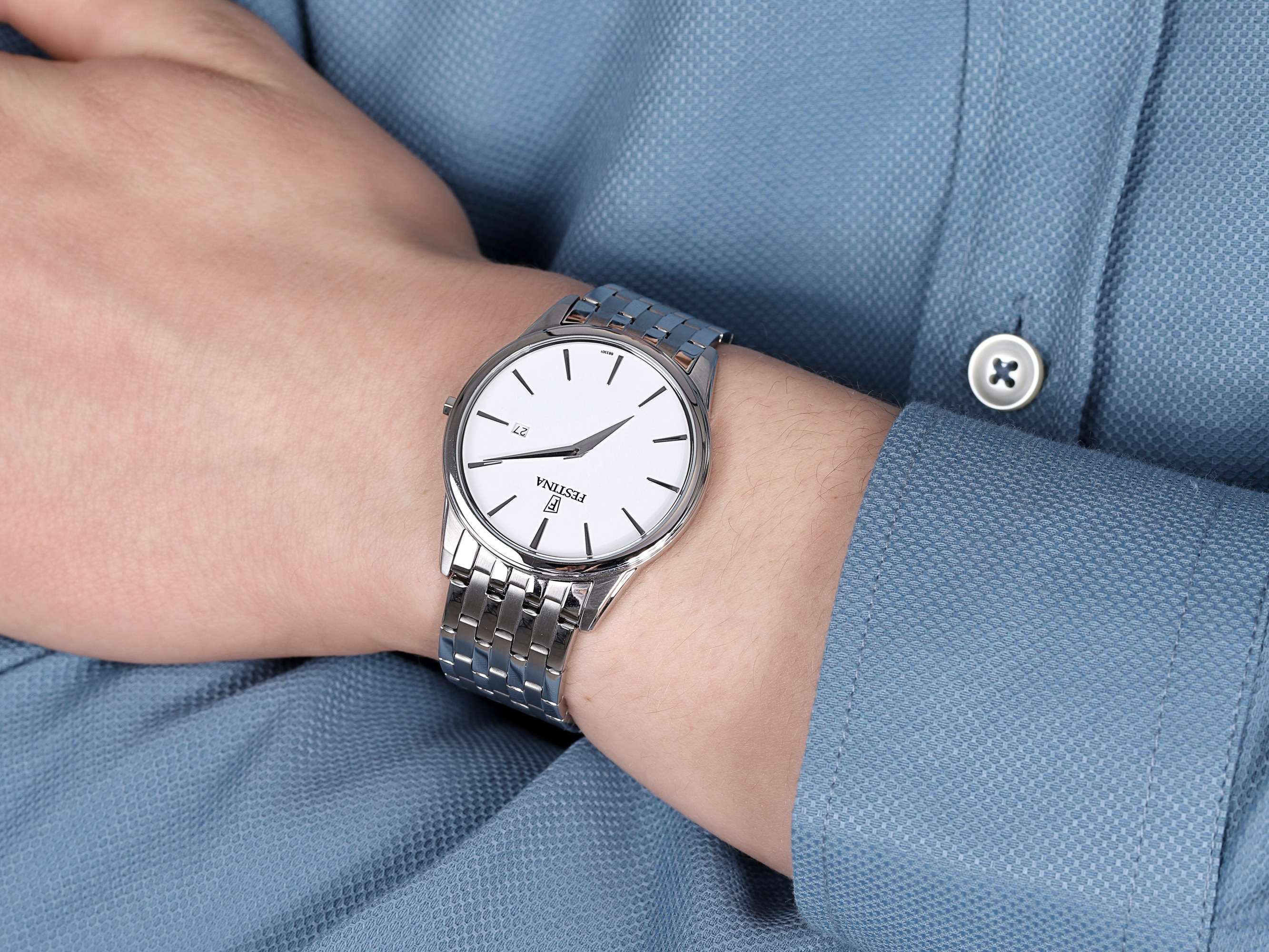 Festina F6833-1 męski zegarek Classic bransoleta - miniatura 4