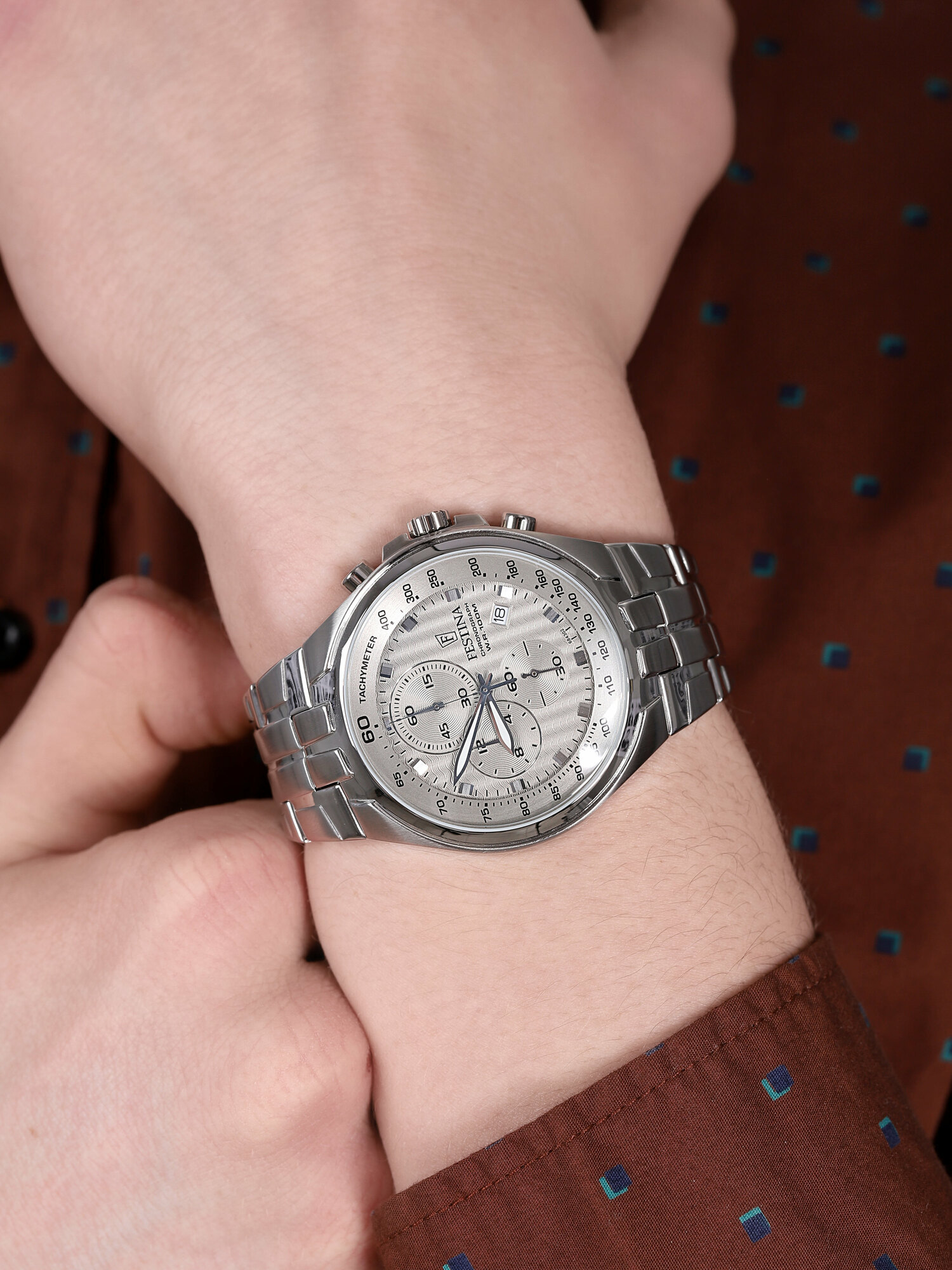 Festina F6843-2 Chronograph zegarek klasyczny Chronograf - miniatura 3
