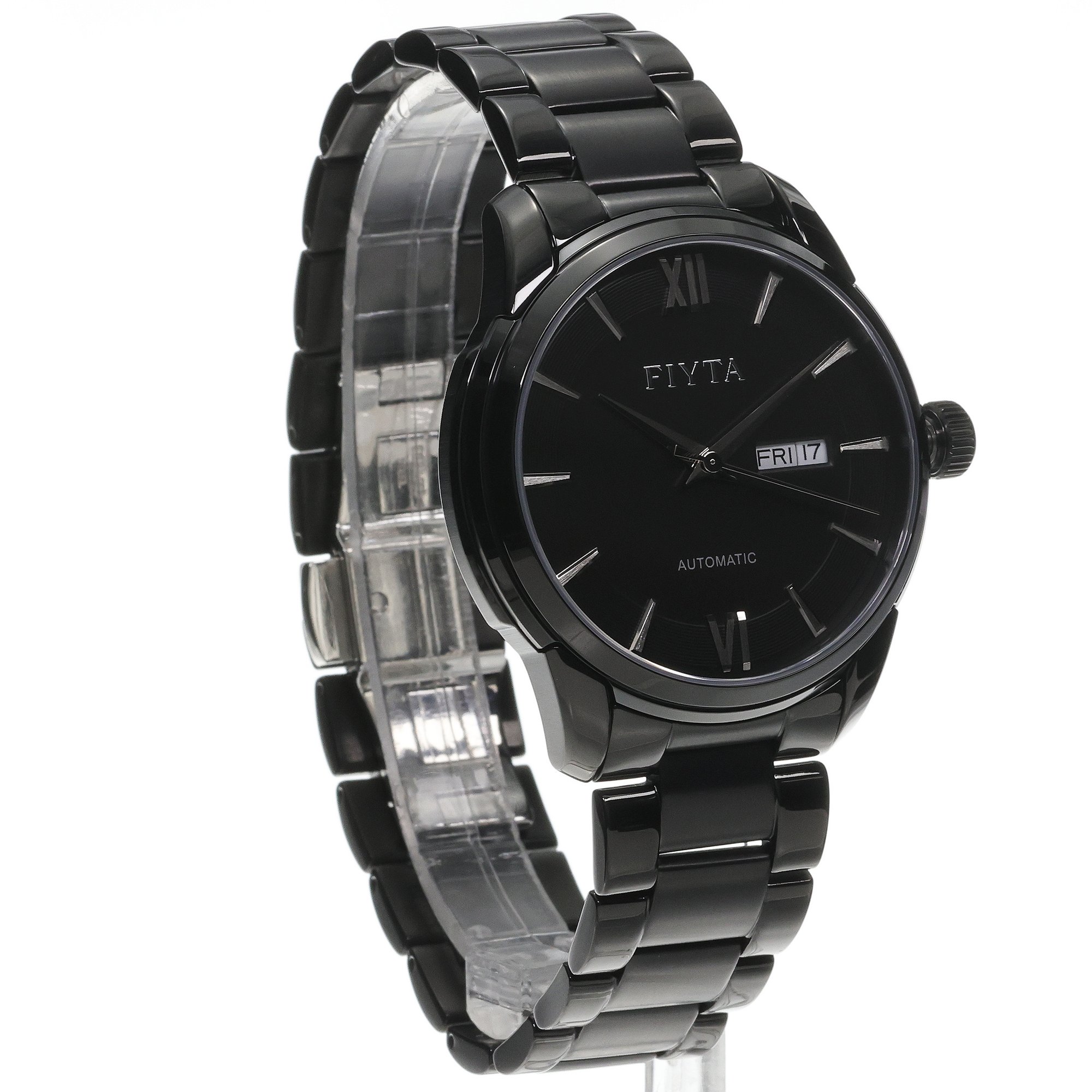 Fiyta GA802071BBB zegarek czarny klasyczny Męskie bransoleta