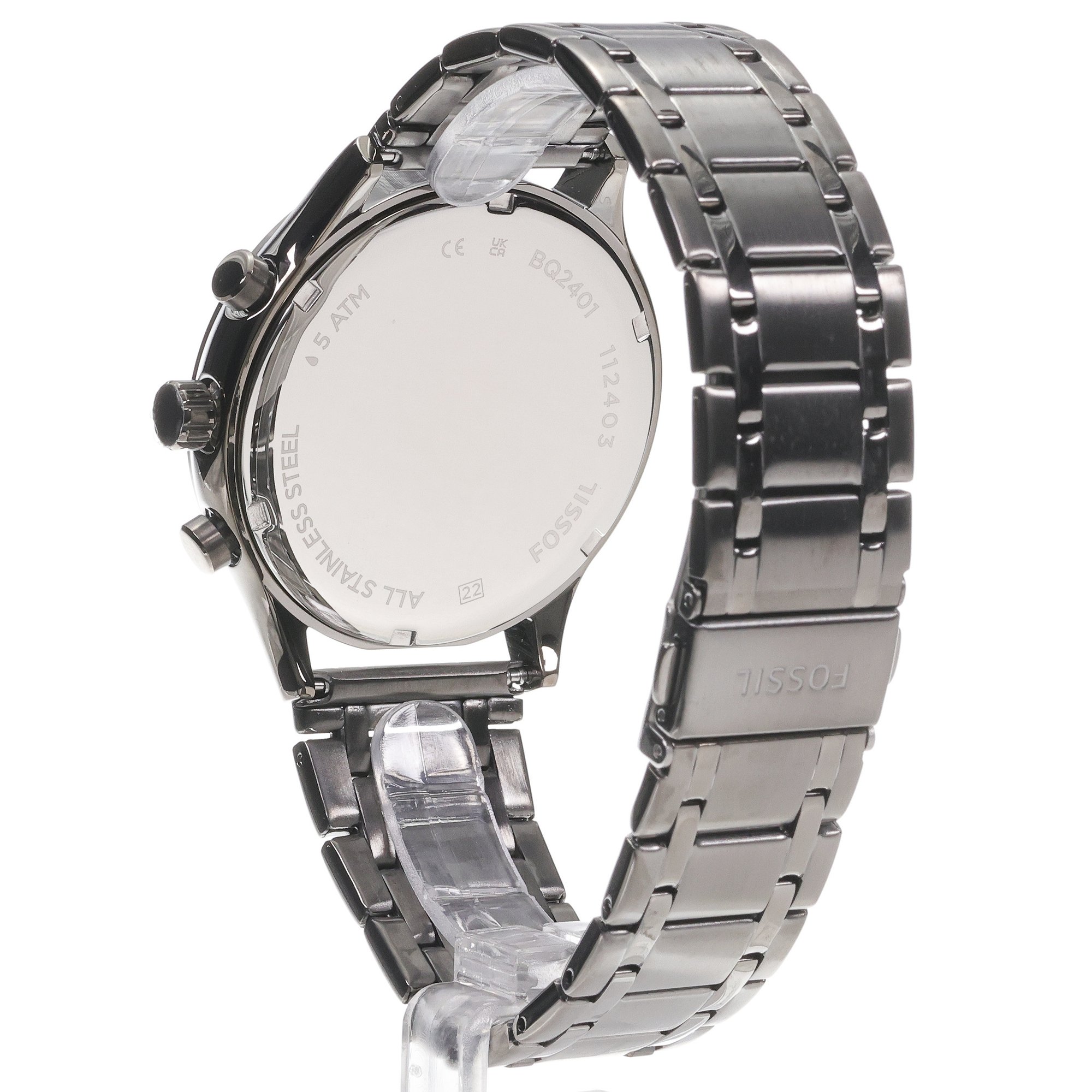 Fossil BQ2401 zegarek szary klasyczny Męskie bransoleta - miniatura 4