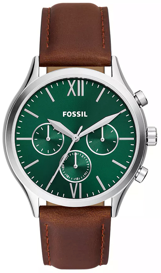 Fossil FENMORE MULTIFUNCTION Brown Leather Strap 44mm BQ2813