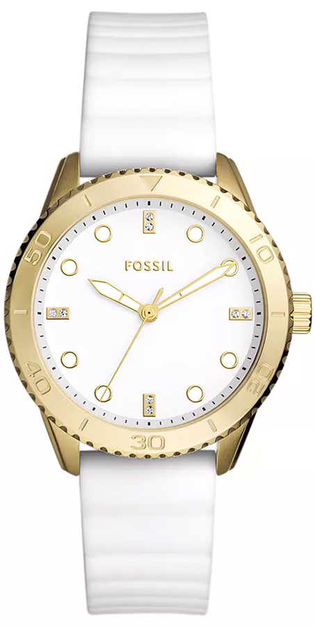Fossil DAYLE White Silicone Strap 38mm BQ3965