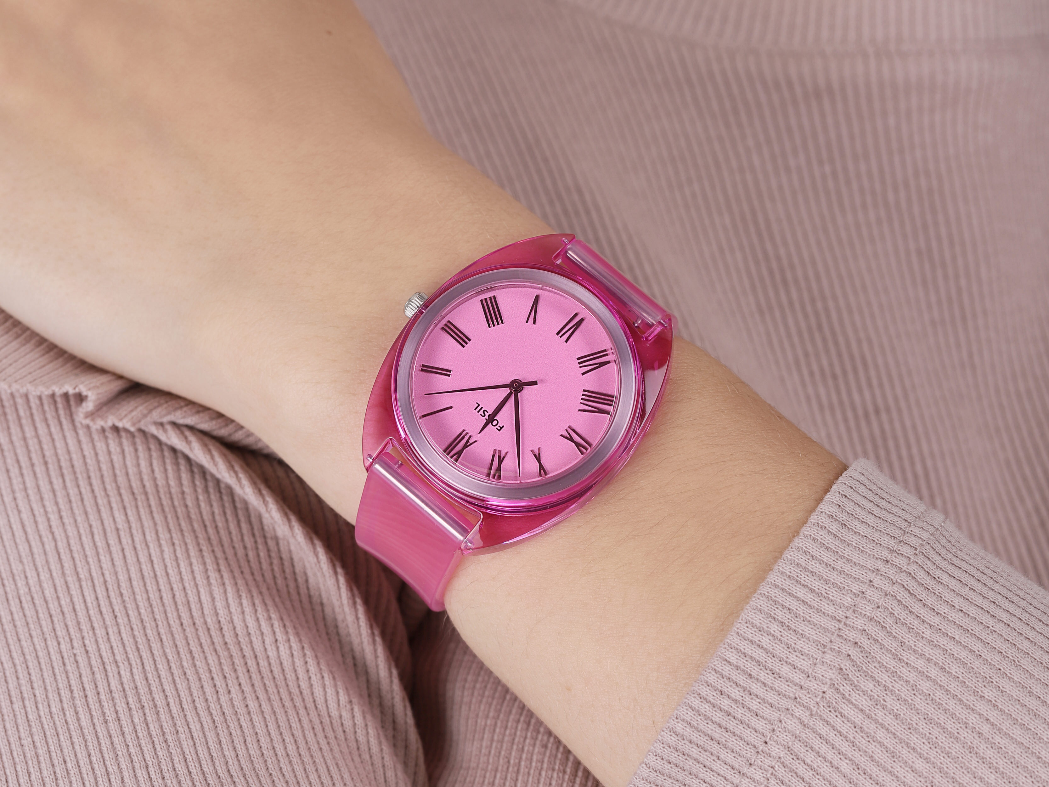 Fossil ES4857 JUDE THREE-HAND PINK SILICONE zegarek klasyczny Jude - miniatura 4