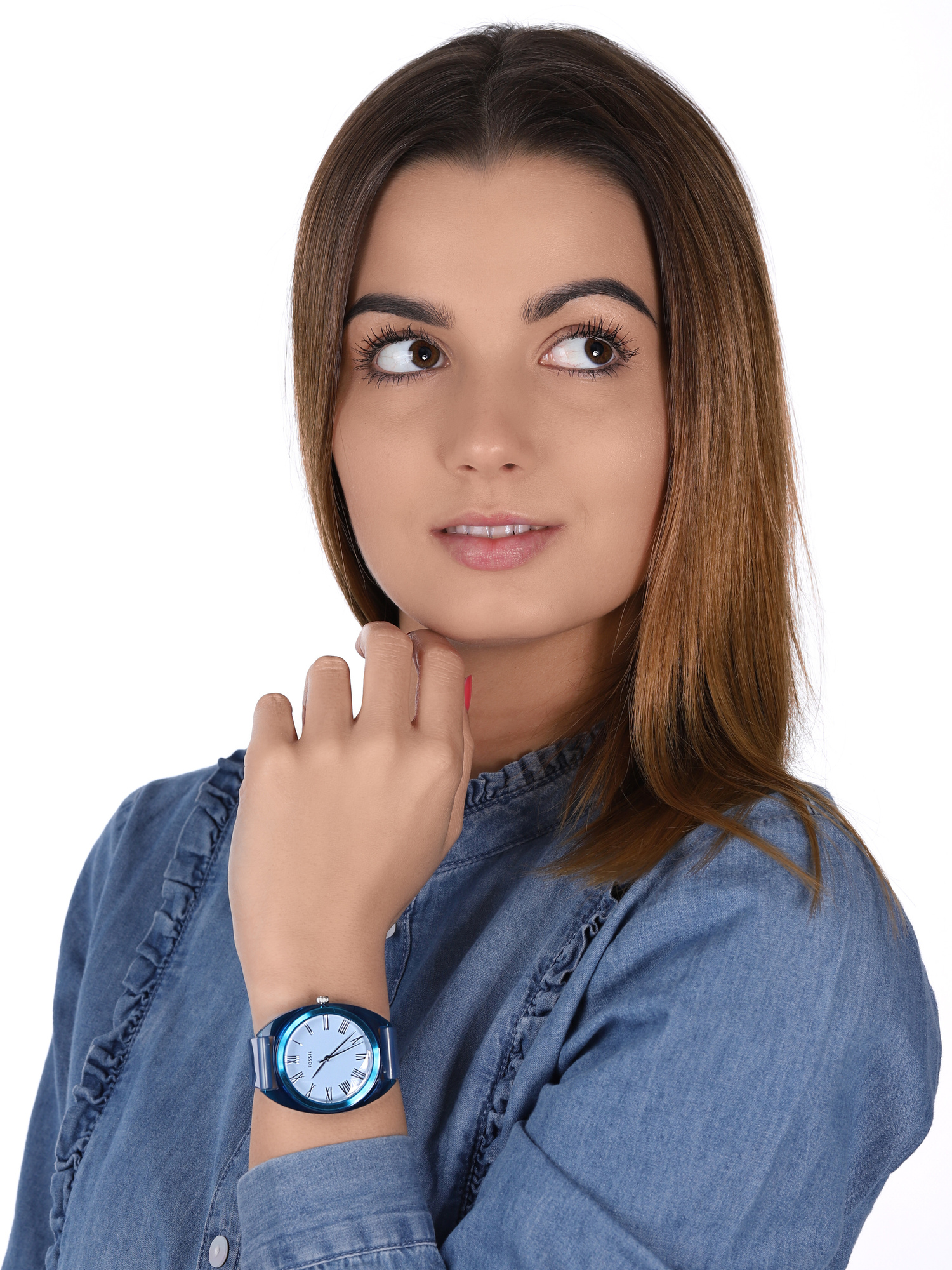 Fossil ES4859 JUDE THREE-HAND BLUE SILICONE zegarek klasyczny Jude - miniatura 2