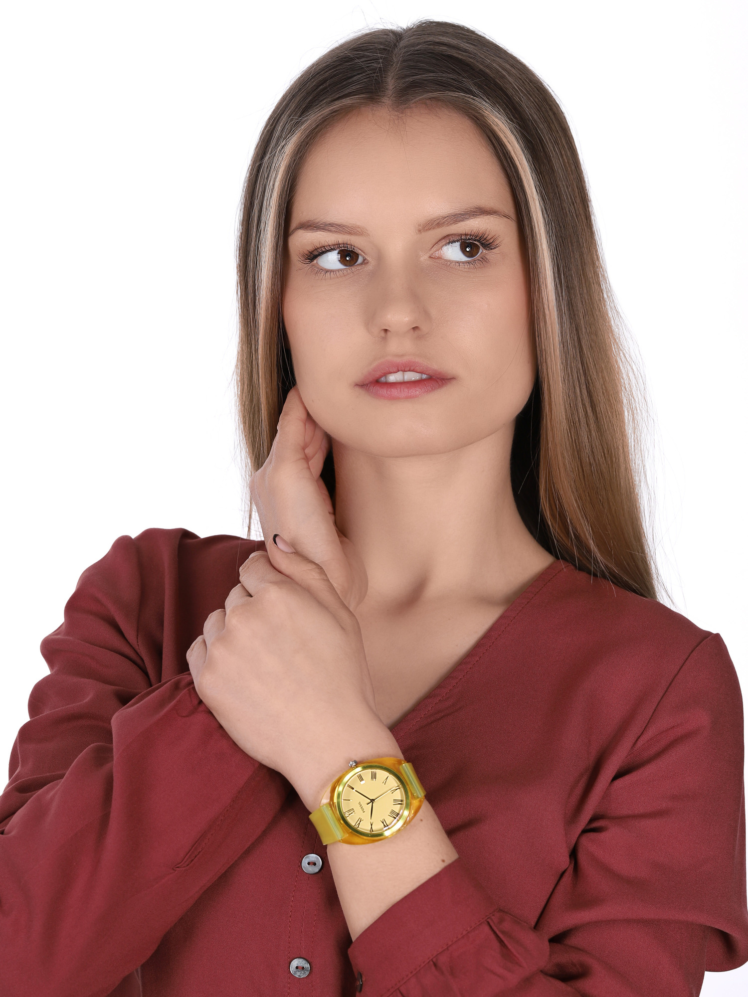 Fossil ES4860 JUDE THREE-HAND YELLOW SILICONE zegarek klasyczny Jude - miniatura 4