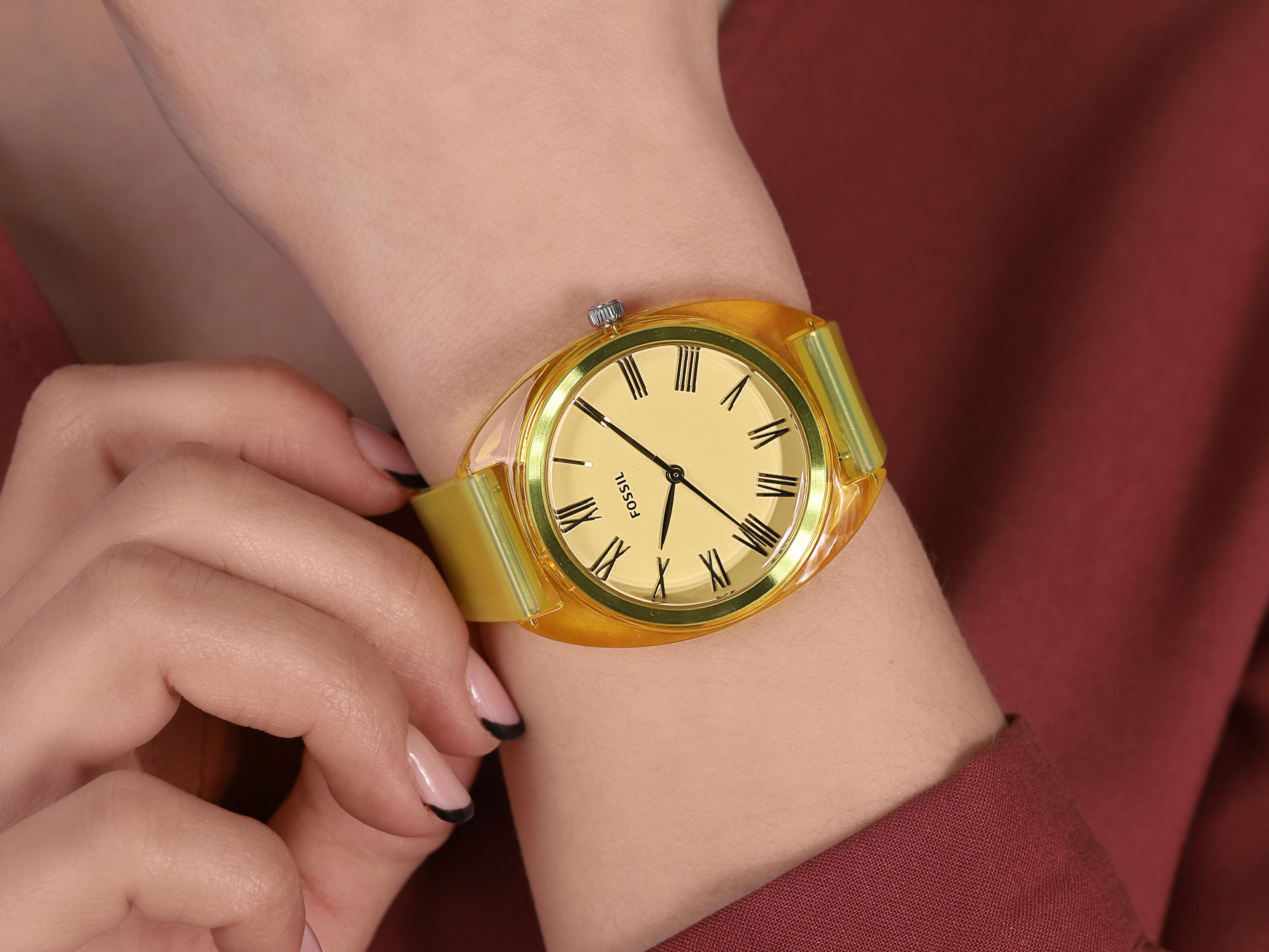 Fossil ES4860 zegarek złoty klasyczny Jude pasek - miniatura 6