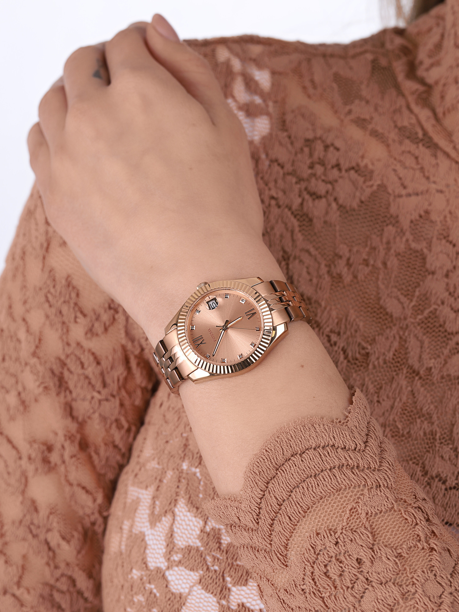Fossil ES4898 SCARLETTE MINI Scarlette klasyczny zegarek różowe złoto - miniatura 6