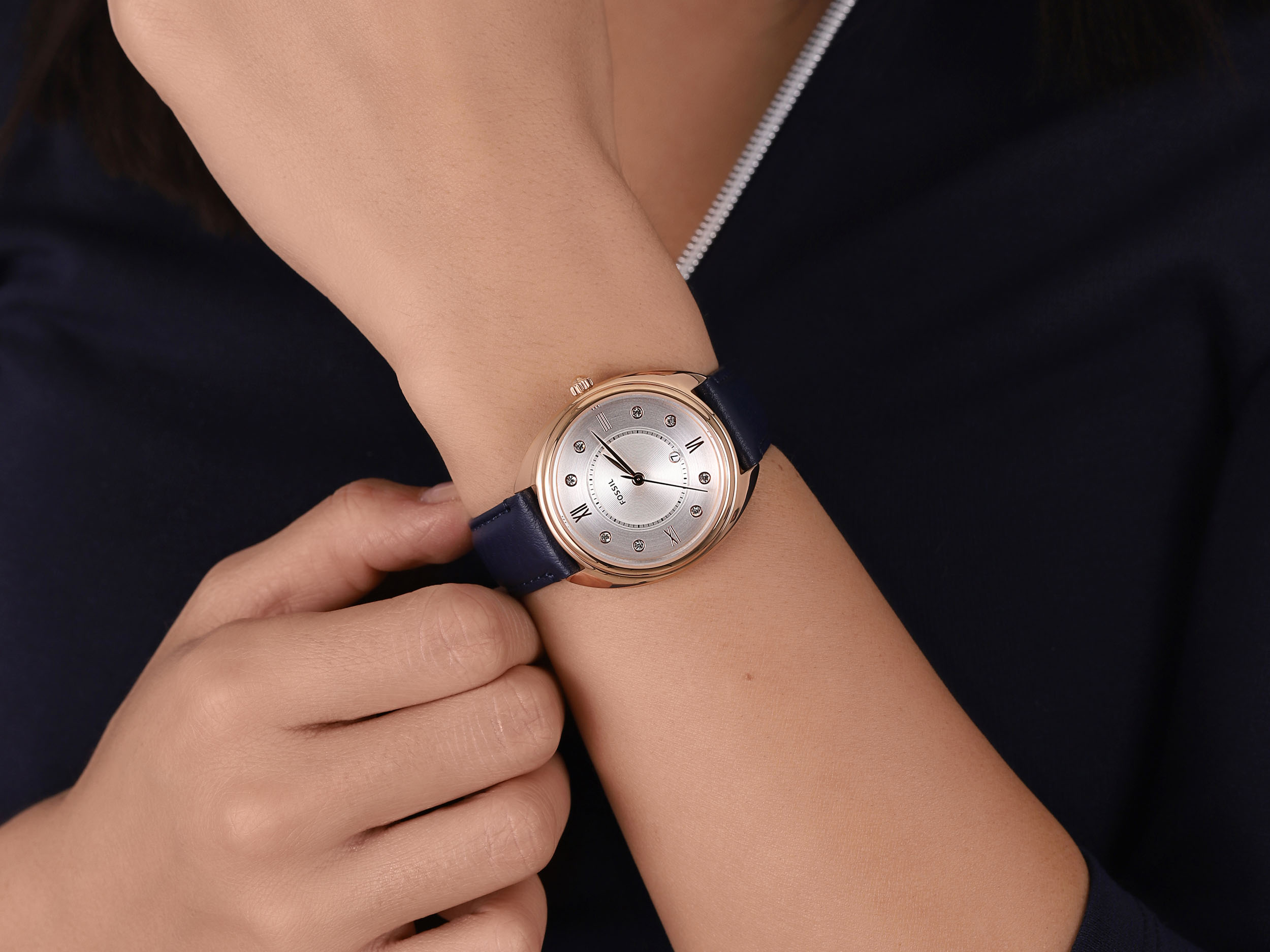 Fossil ES5116 zegarek różowe złoto klasyczny Gabby pasek - miniatura 4