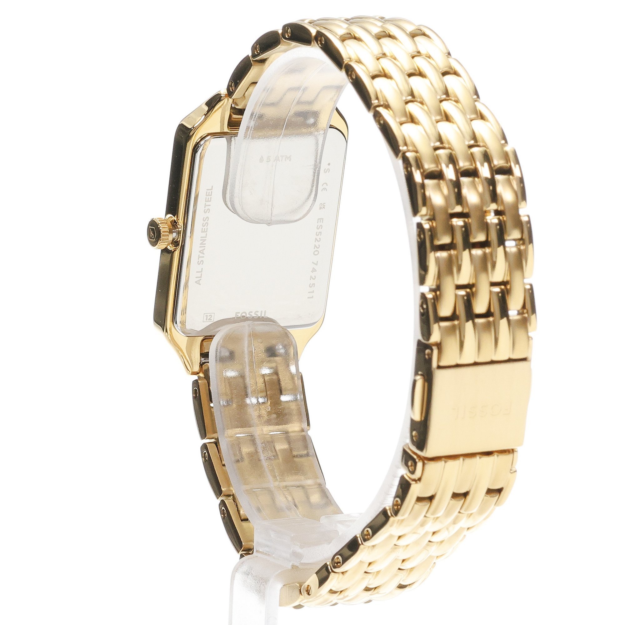 Fossil ES5220 RAQUEL Gold Stainless Steel 23mm Damskie klasyczny zegarek złoty