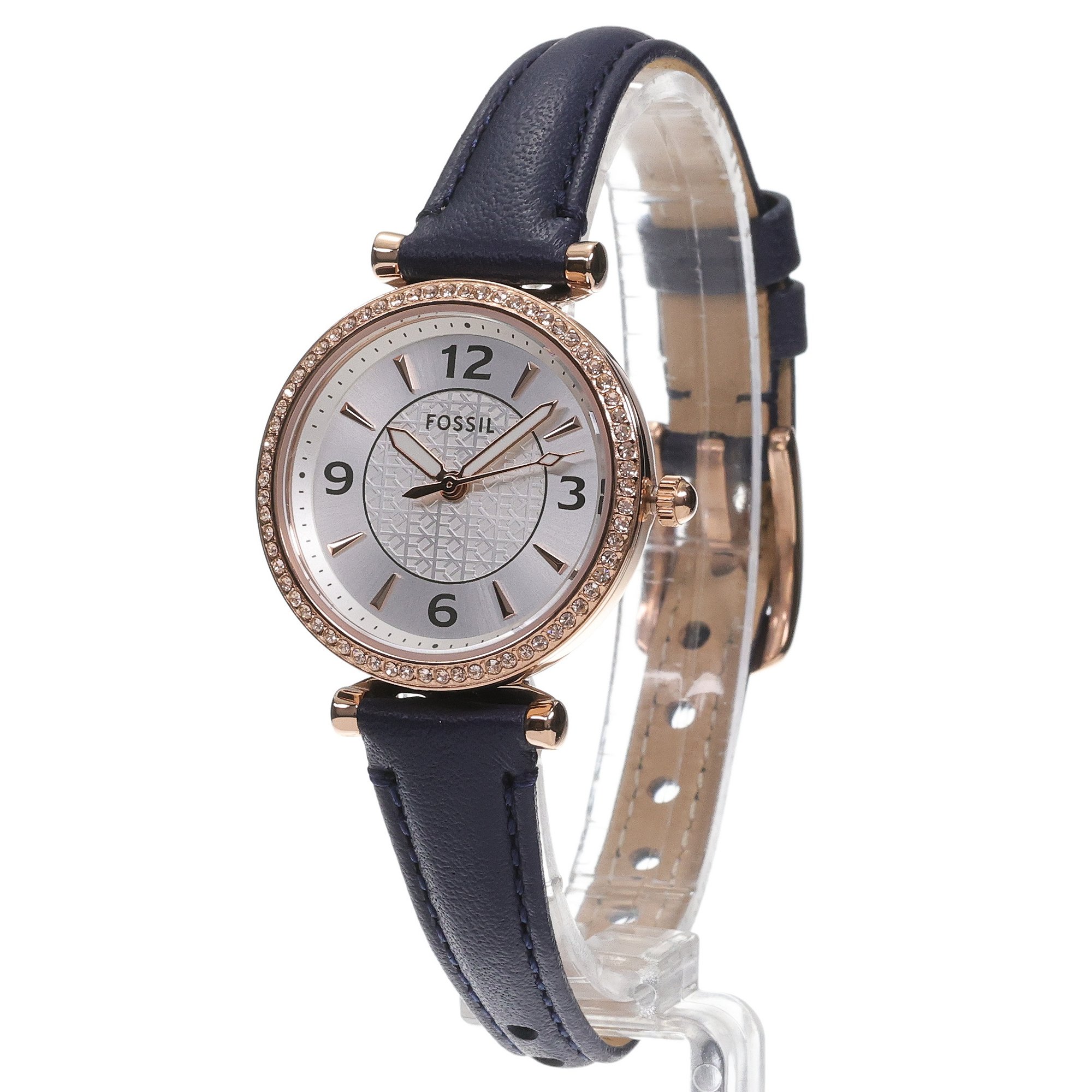 Fossil ES5295 Damskie CARLIE Blue LiteHide Leather Strap 28mm zegarek damski klasyczny mineralne - miniatura 2