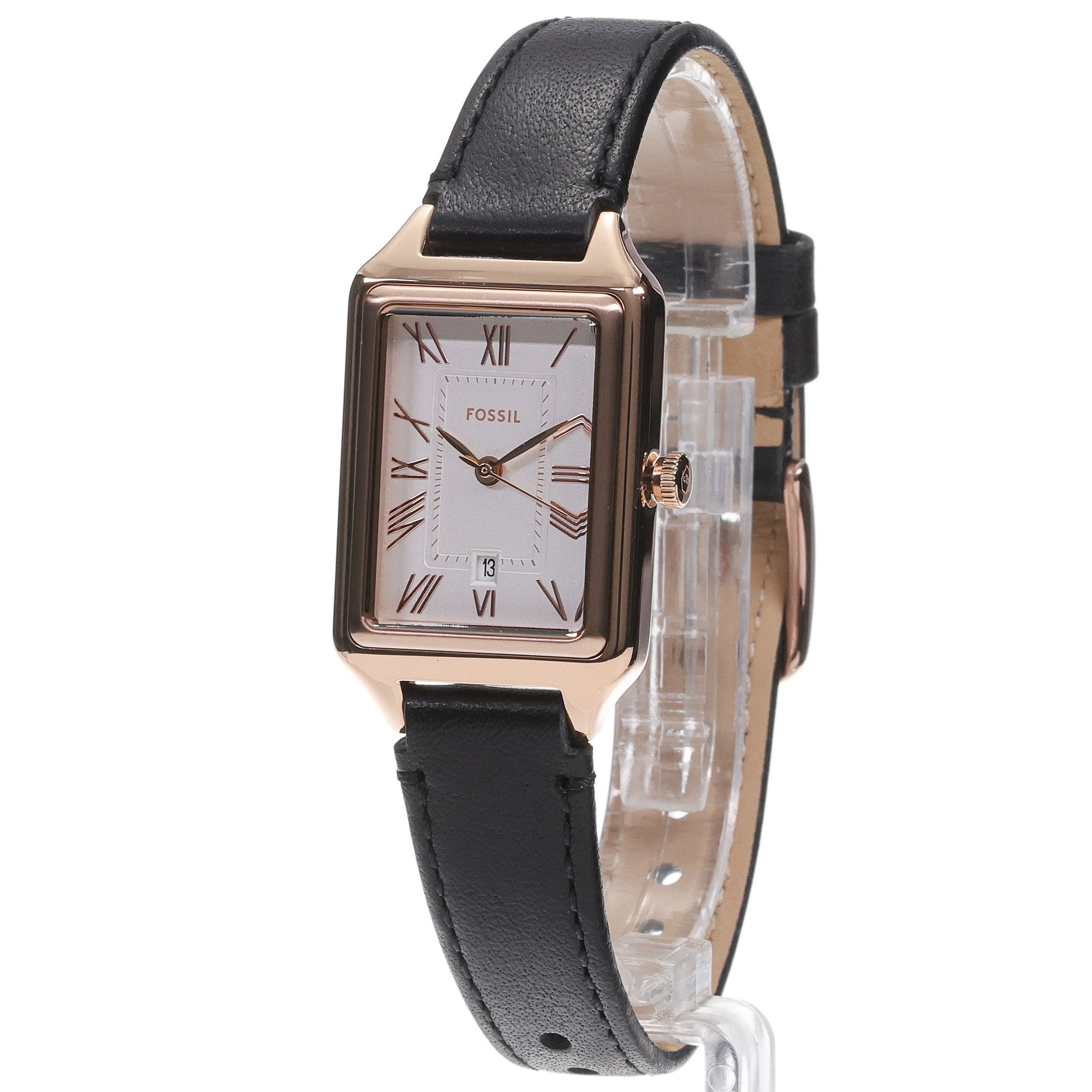 Fossil ES5310 Damskie RAQUEL Black LiteHide Leather Strap 23mm zegarek damski klasyczny mineralne