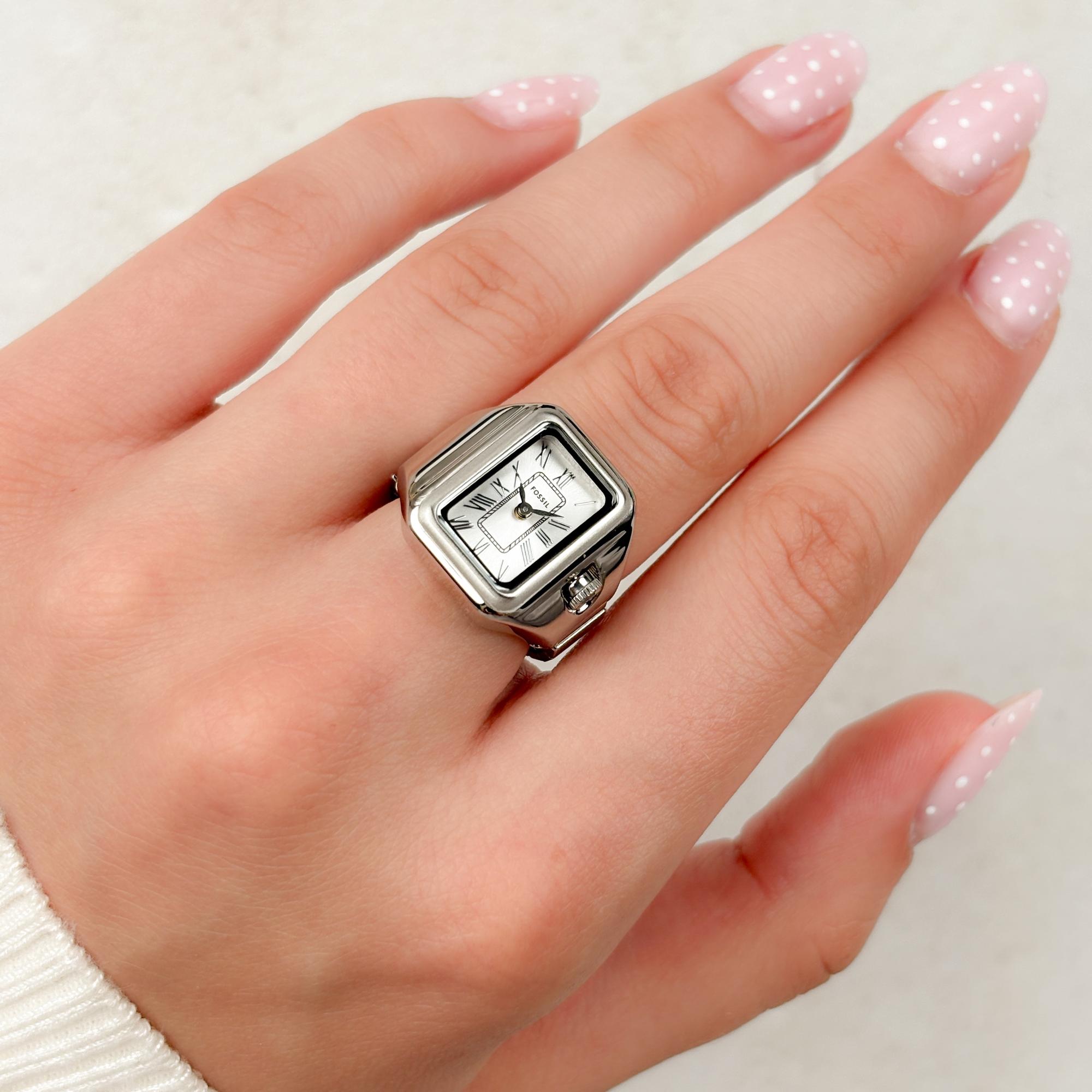 Fossil ES5344 Fossil Ring Stainless Steel 14mm zegarek damski mineralne