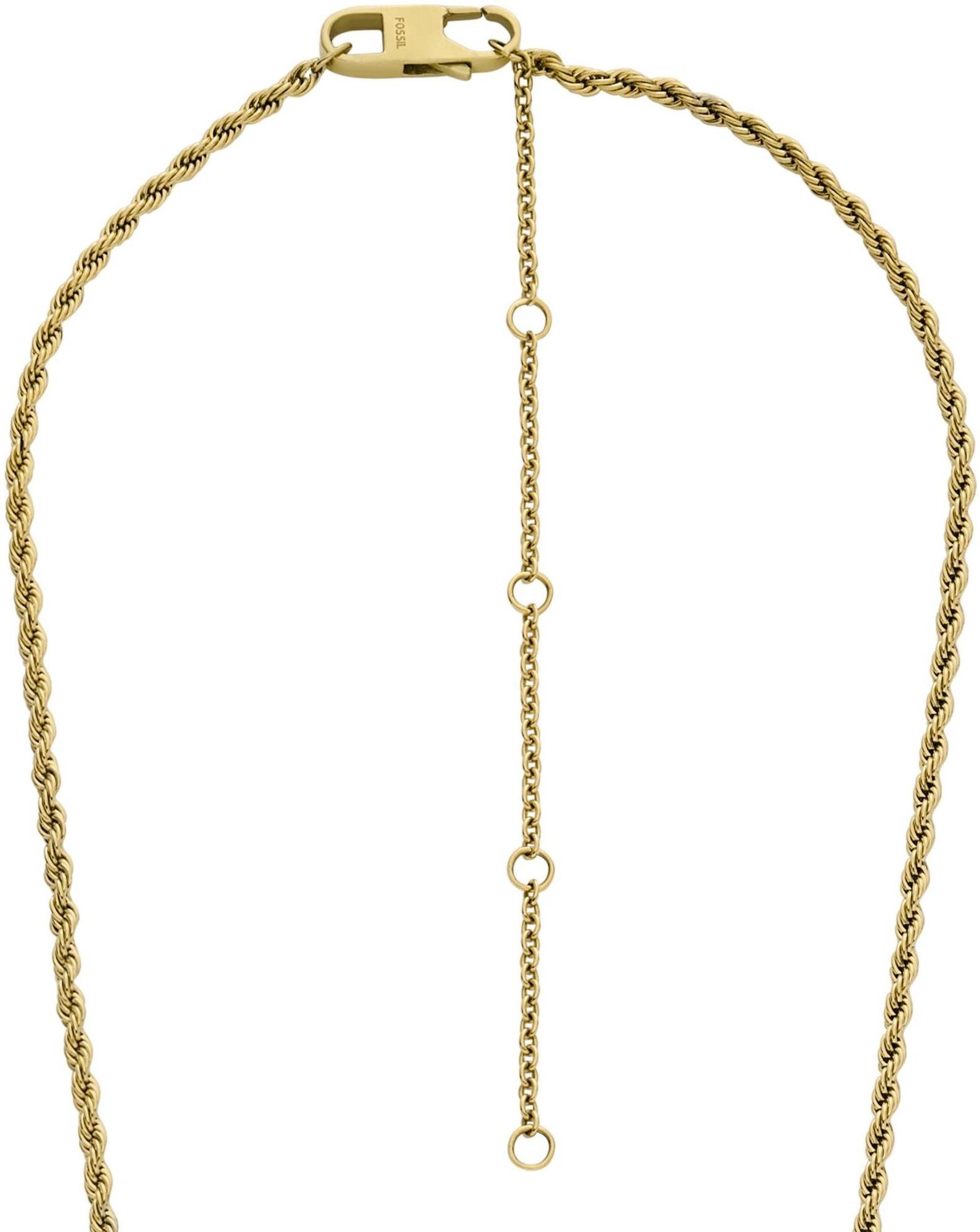Fossil ES5373 Fossil Harwell Three-Hand Gold-Tone Stainless Steel Watch Necklace zegarek damski fashion-modowy mineralne - miniatura 8