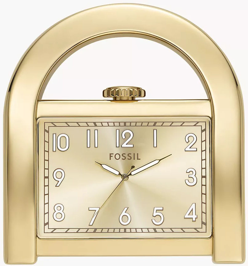 Fossil Harwell Three-Hand Gold-Tone Desk Clock ES5374