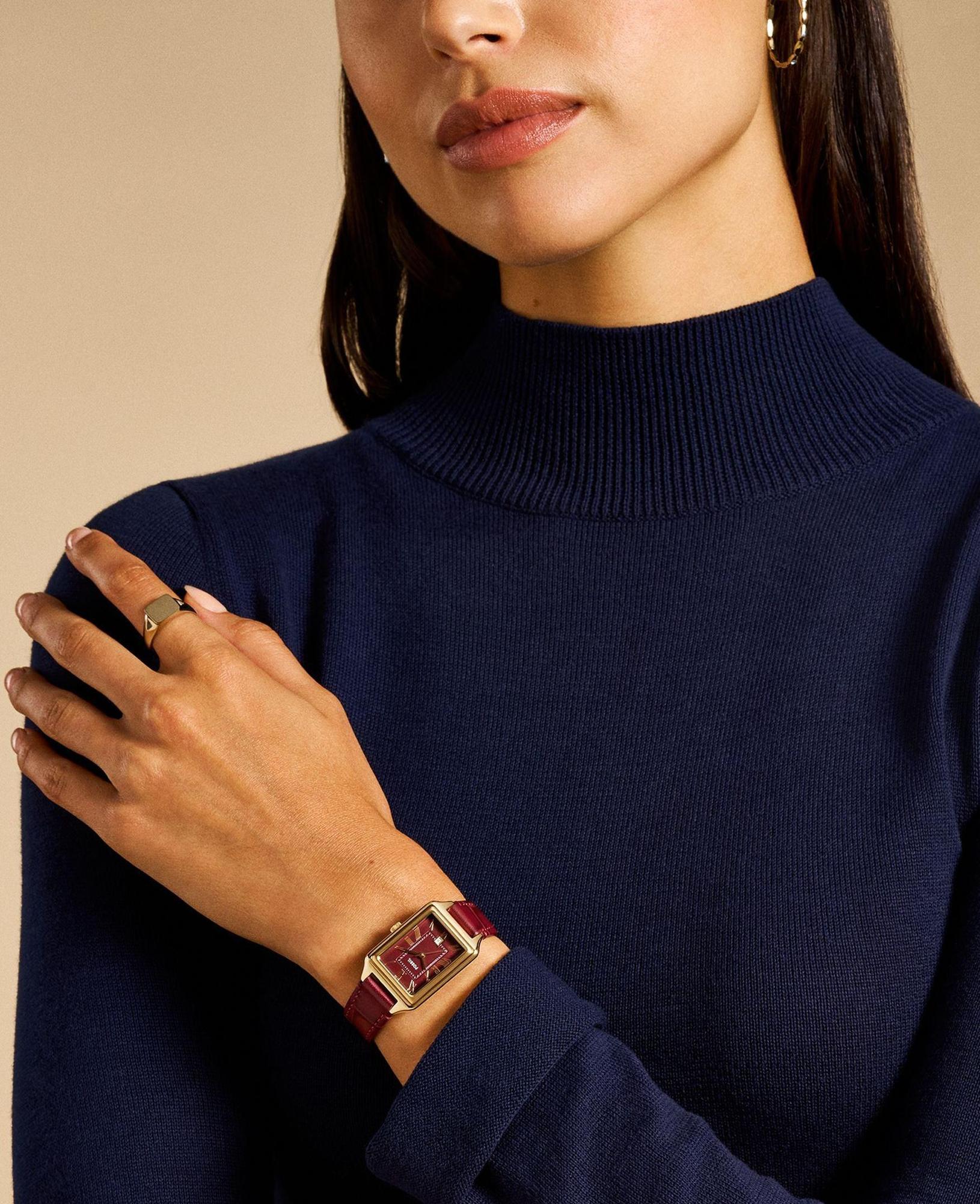 Fossil ES5383 Raquel Red Leather Strap zegarek klasyczny Damskie - miniatura 4