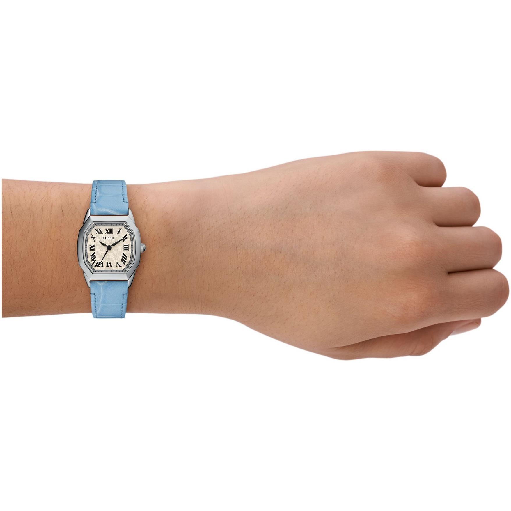 Fossil ES5405 Harlow Blue Leather Strap 27mm Fossil klasyczny zegarek srebrny - miniatura 8