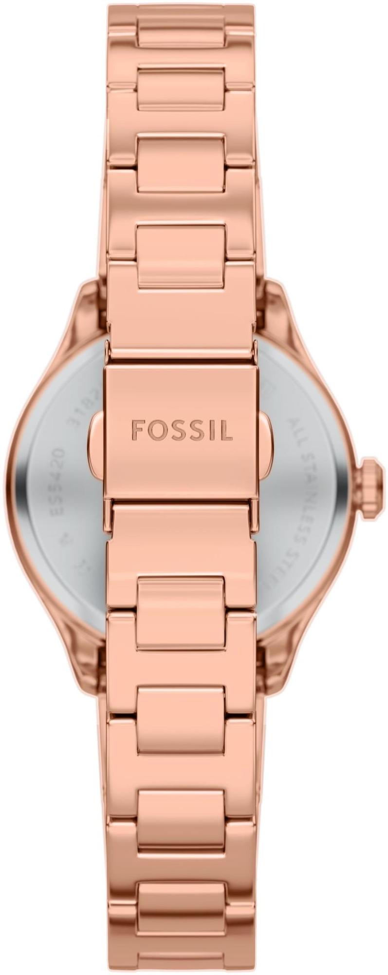 Fossil ES5420 zegarek różowe złoto klasyczny Fossil bransoleta