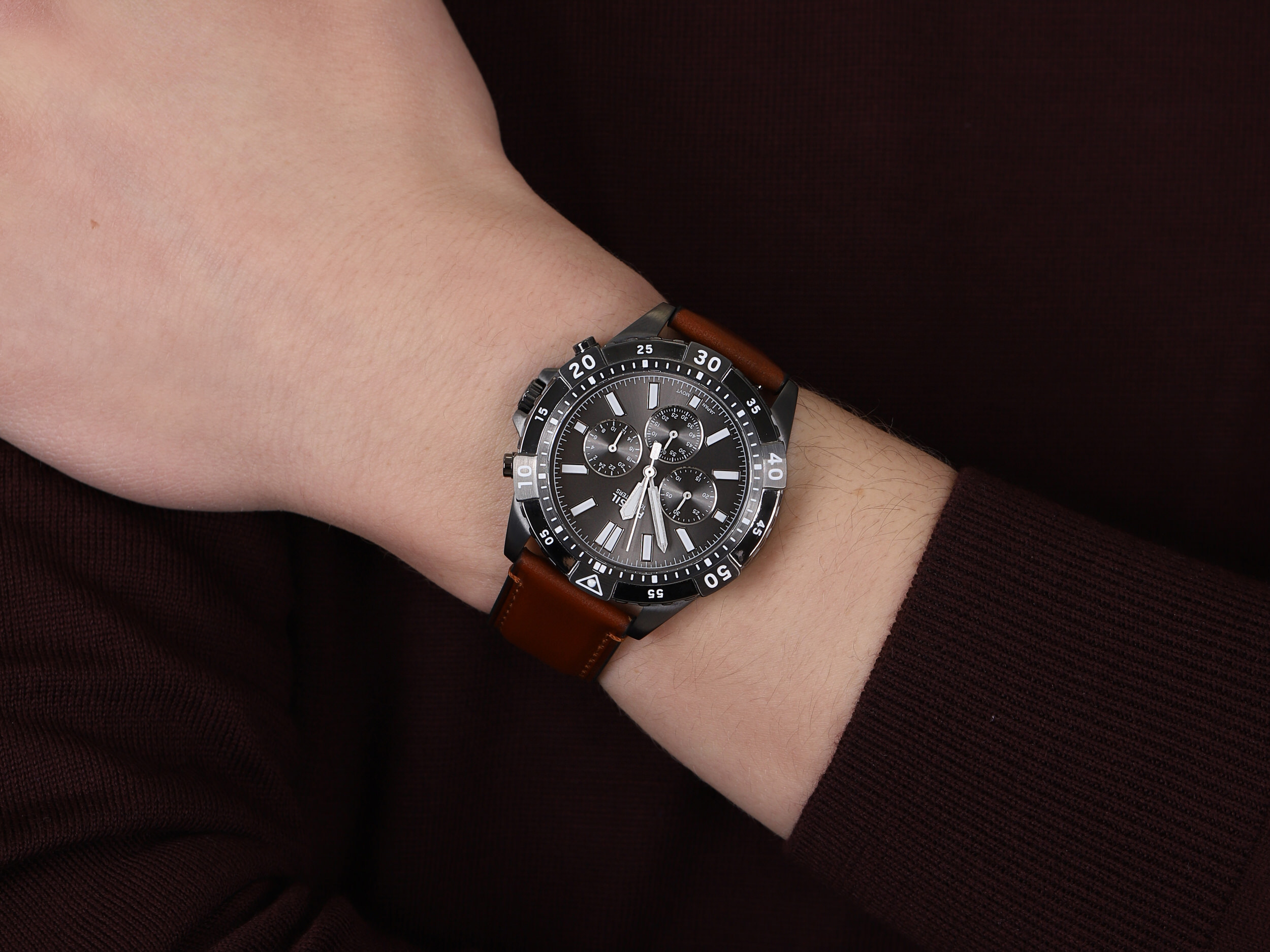Fossil FS5770 zegarek szary sportowy Garrett pasek - miniatura 4