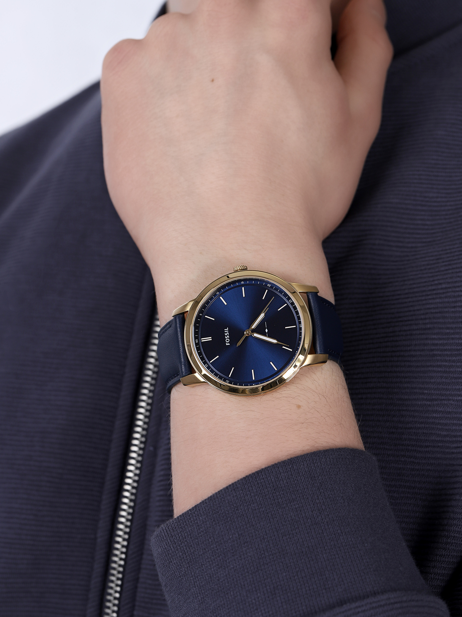 Fossil FS5789 zegarek złoty klasyczny The Minimalist pasek - miniatura 3
