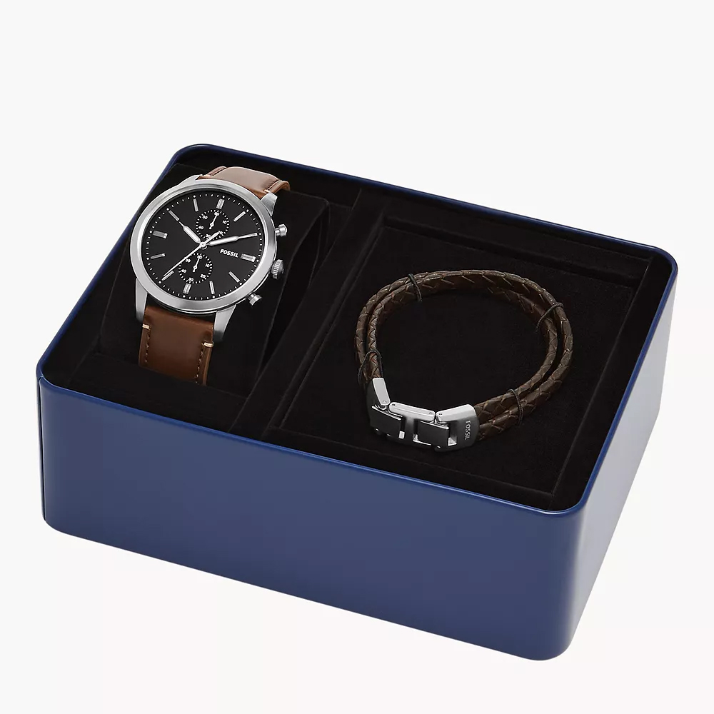 Fossil FS5967SET zegarek srebrny klasyczny Męskie pasek - miniatura 5