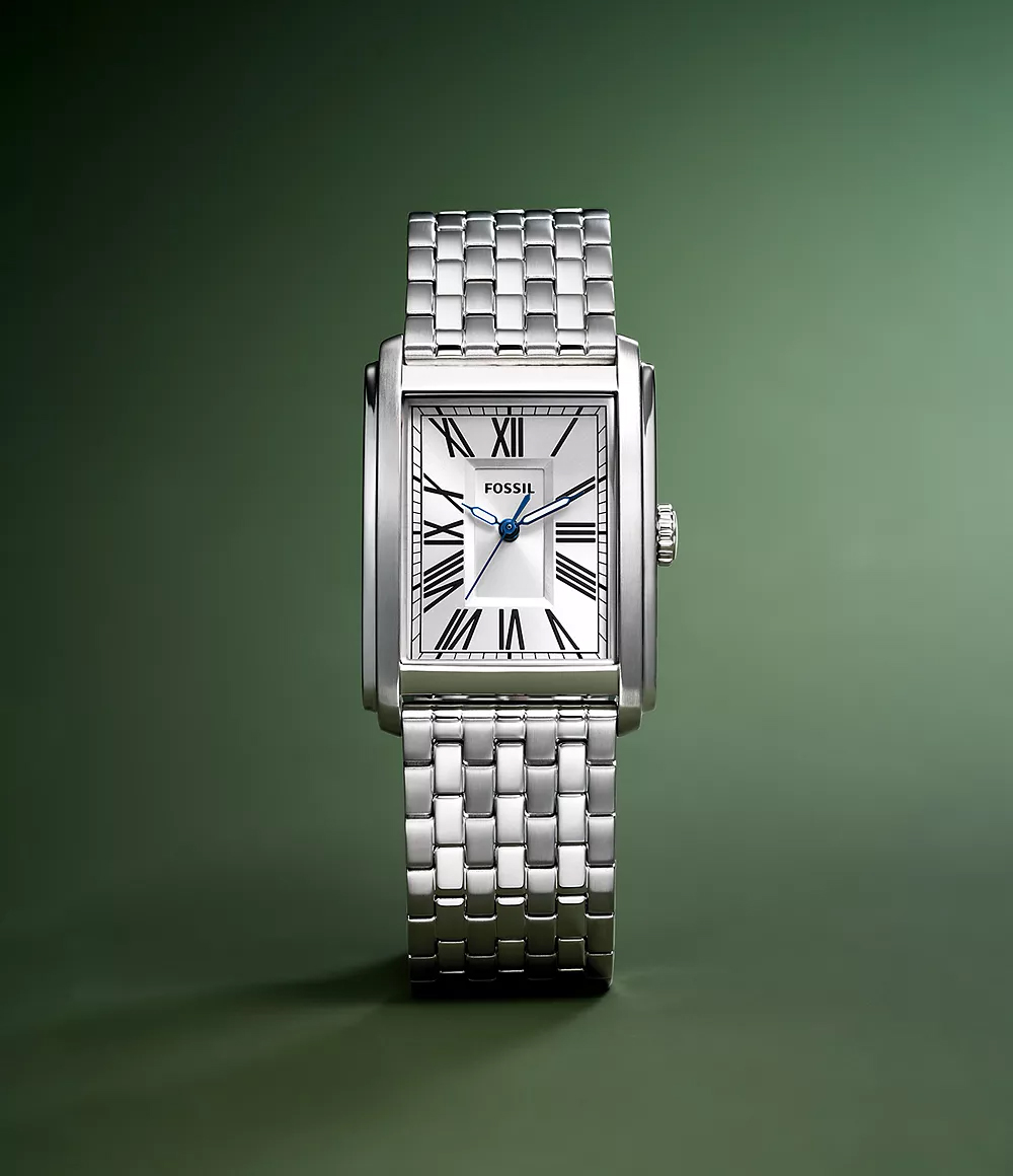 Fossil FS6008 zegarek srebrny klasyczny Męskie bransoleta