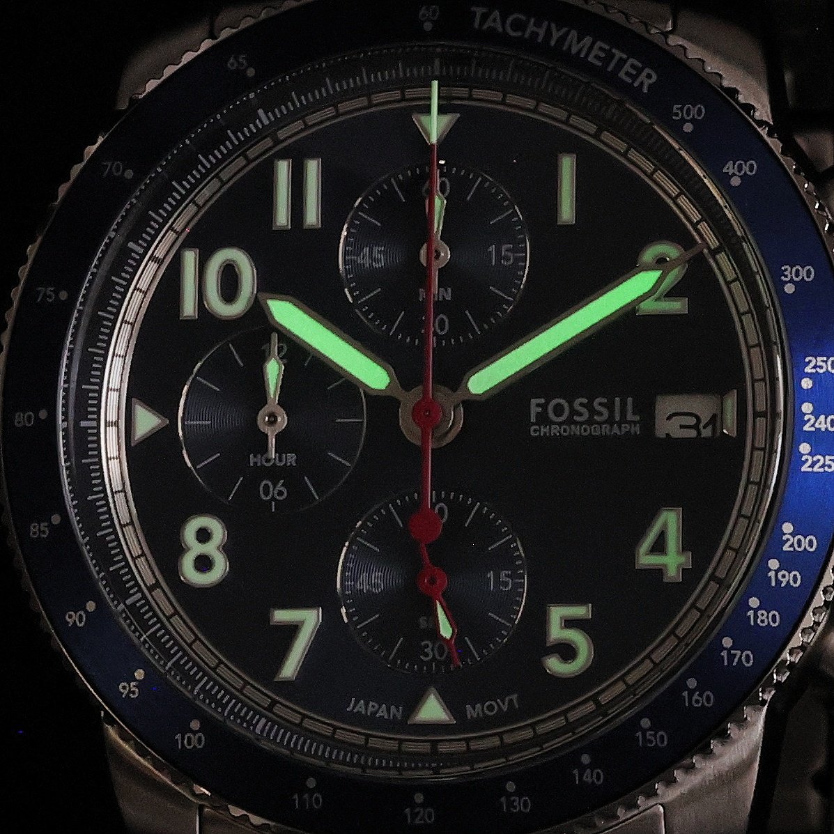 Fossil FS6047 SPORT TOURER Chronograph Stainless Steel 42mm Męskie sportowy zegarek srebrny