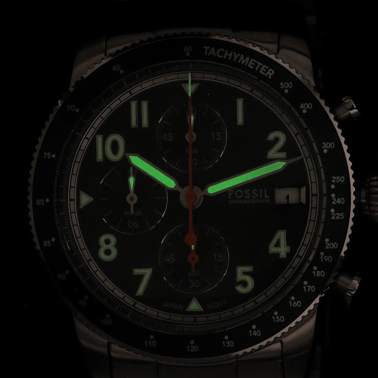 Fossil FS6048 SPORT TOURER Stainless Steel 42mm Męskie sportowy zegarek srebrny - miniatura 5