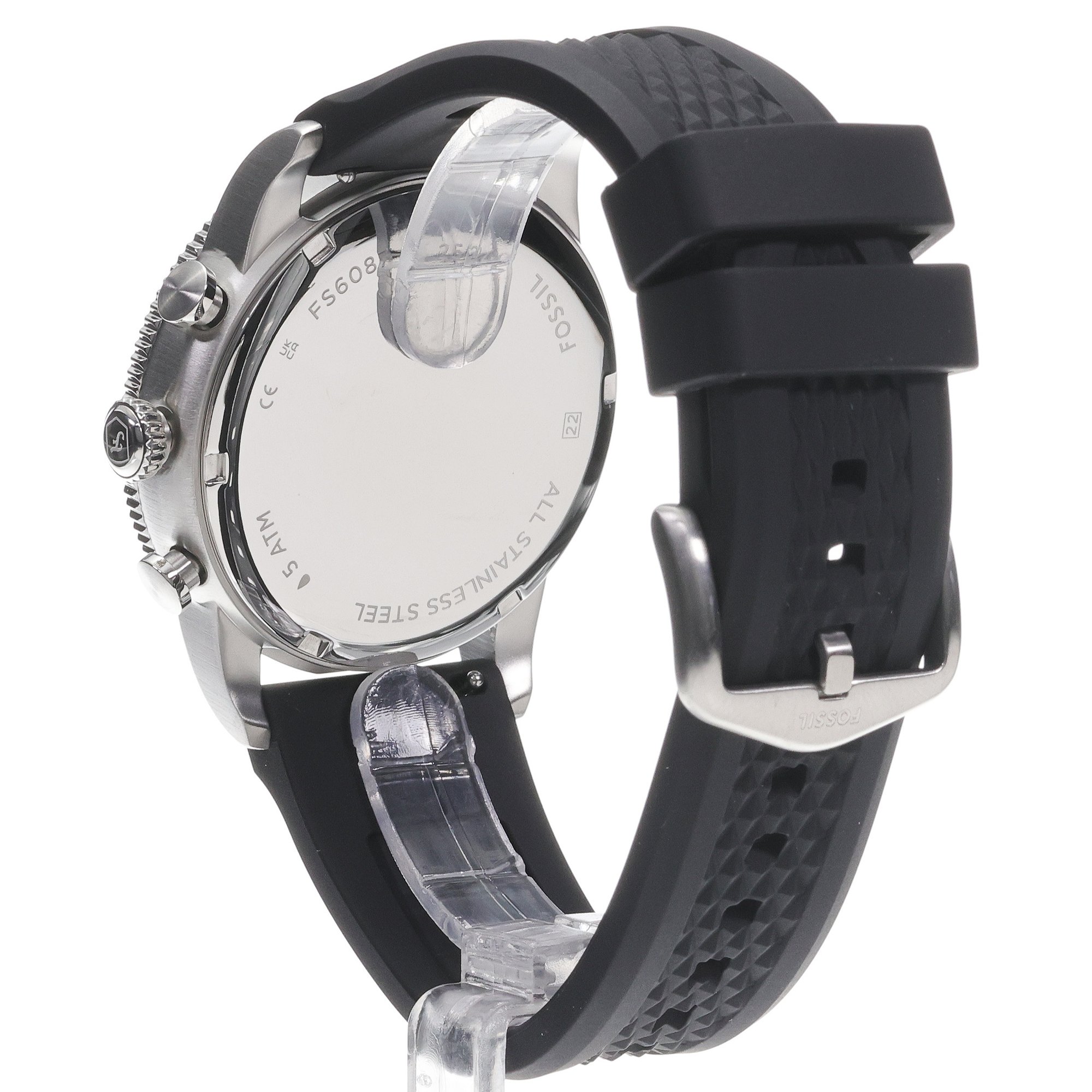 Fossil FS6087 zegarek srebrny klasyczny Fossil pasek