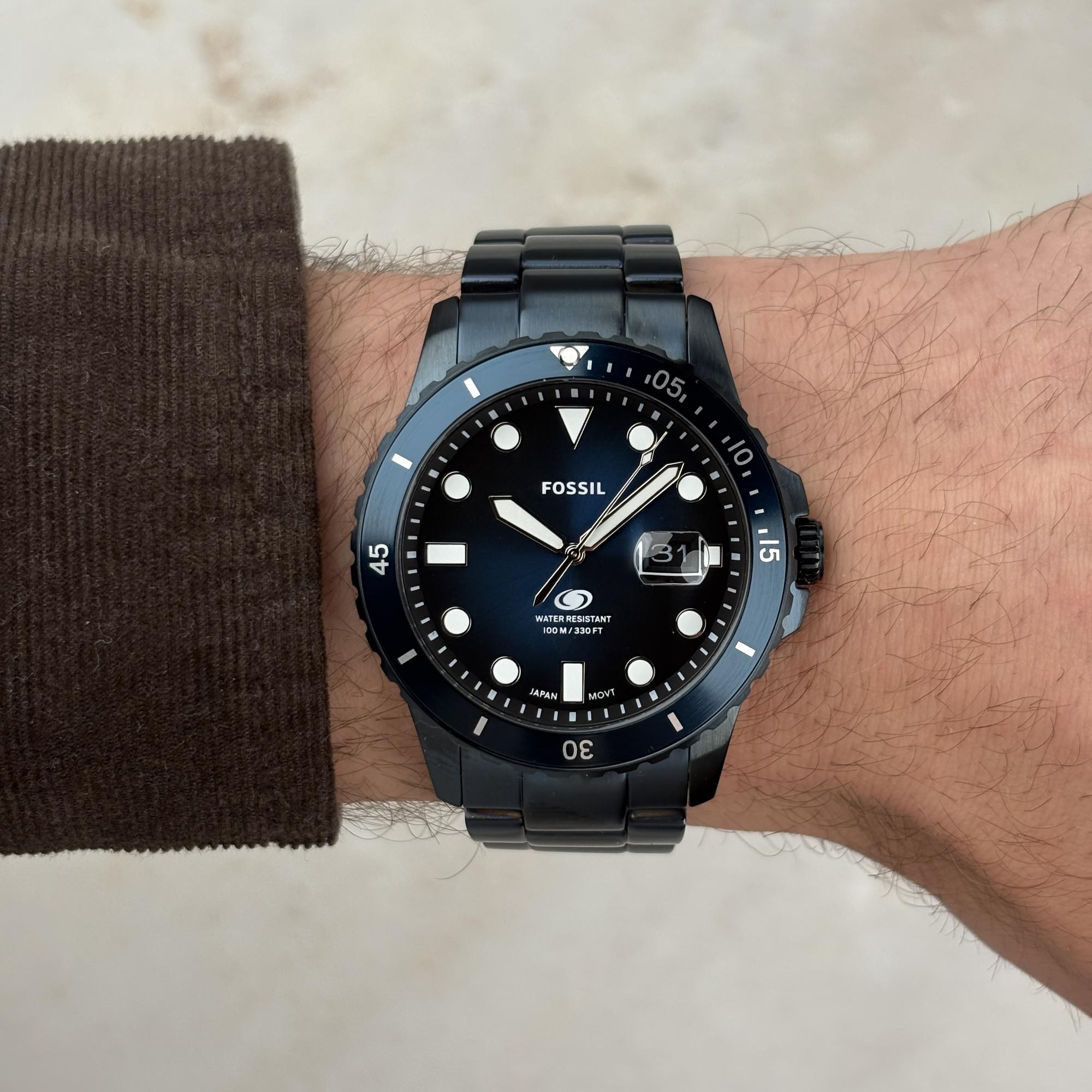 Fossil FS6166 zegarek męski Męskie niebieski