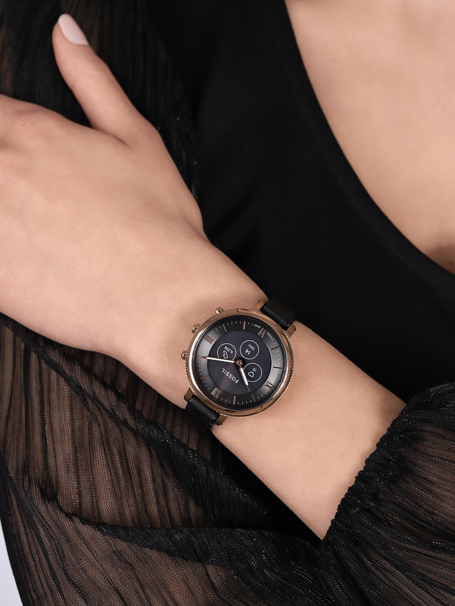Fossil FTW7035 Hybrid Smartwatch sportowy smartwatch różowe złoto - miniatura 3