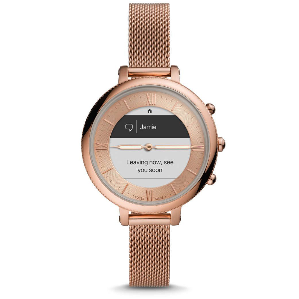 Fossil FTW7039 zegarek różowe złoto sportowy Hybrid Smartwatch bransoleta - miniatura 2