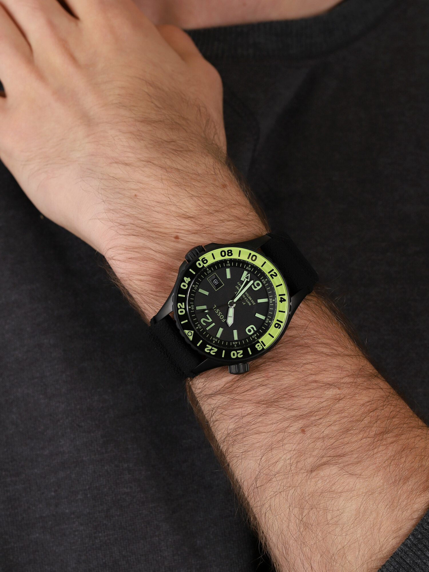 Fossil LE1107 FB-GMT FB-GMT Dual Time Limited Edition zegarek męski klasyczny mineralne - miniatura 3