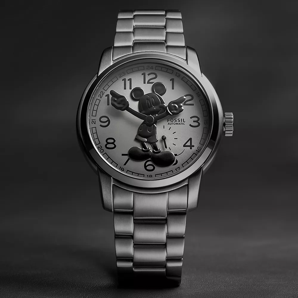 Fossil LE1186 Disney Mickey Mouse x Fossil Limited Edition 40mm Automatic fashion-modowy zegarek szary - miniatura 5